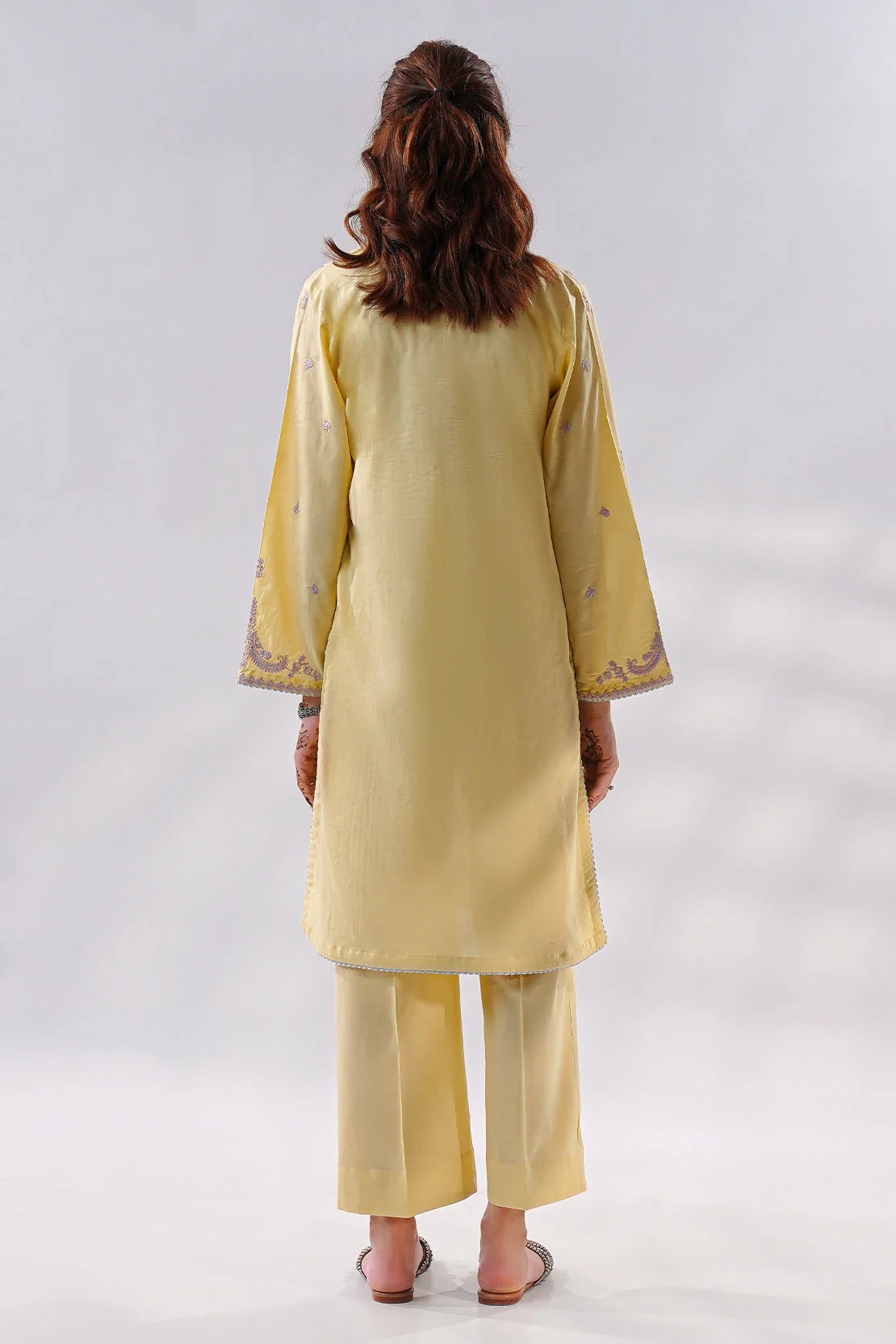 Solid Embroidered Cotton Stitched Shirt - Image 5