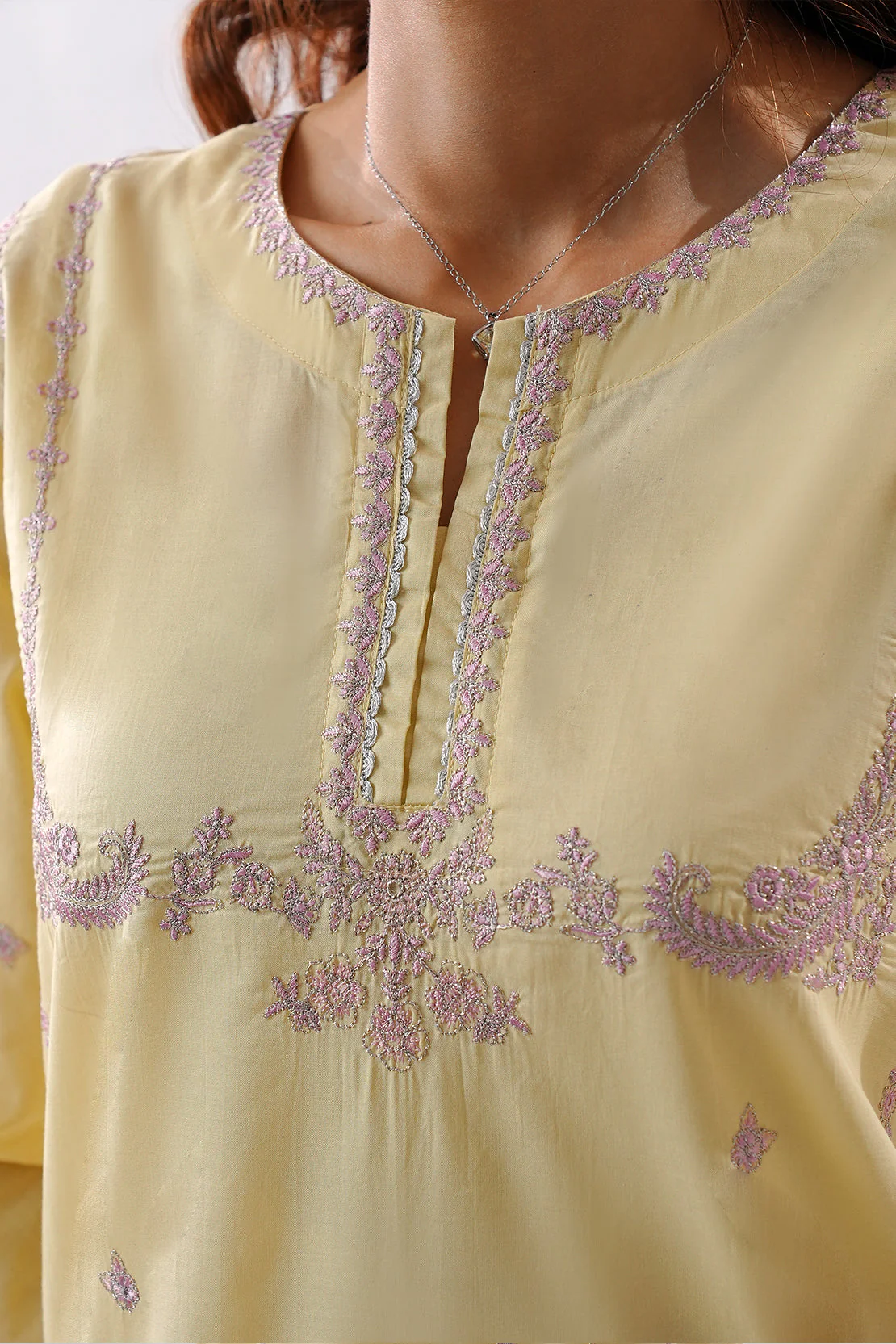 Solid Embroidered Cotton Stitched Shirt - Image 8