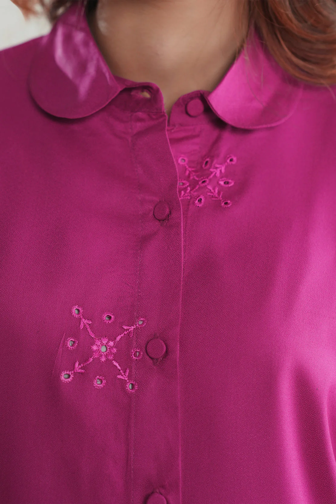 Solid Embroidered Dobby Crepe Stitched 2 Piece (Shirt/Trouser) - Image 6