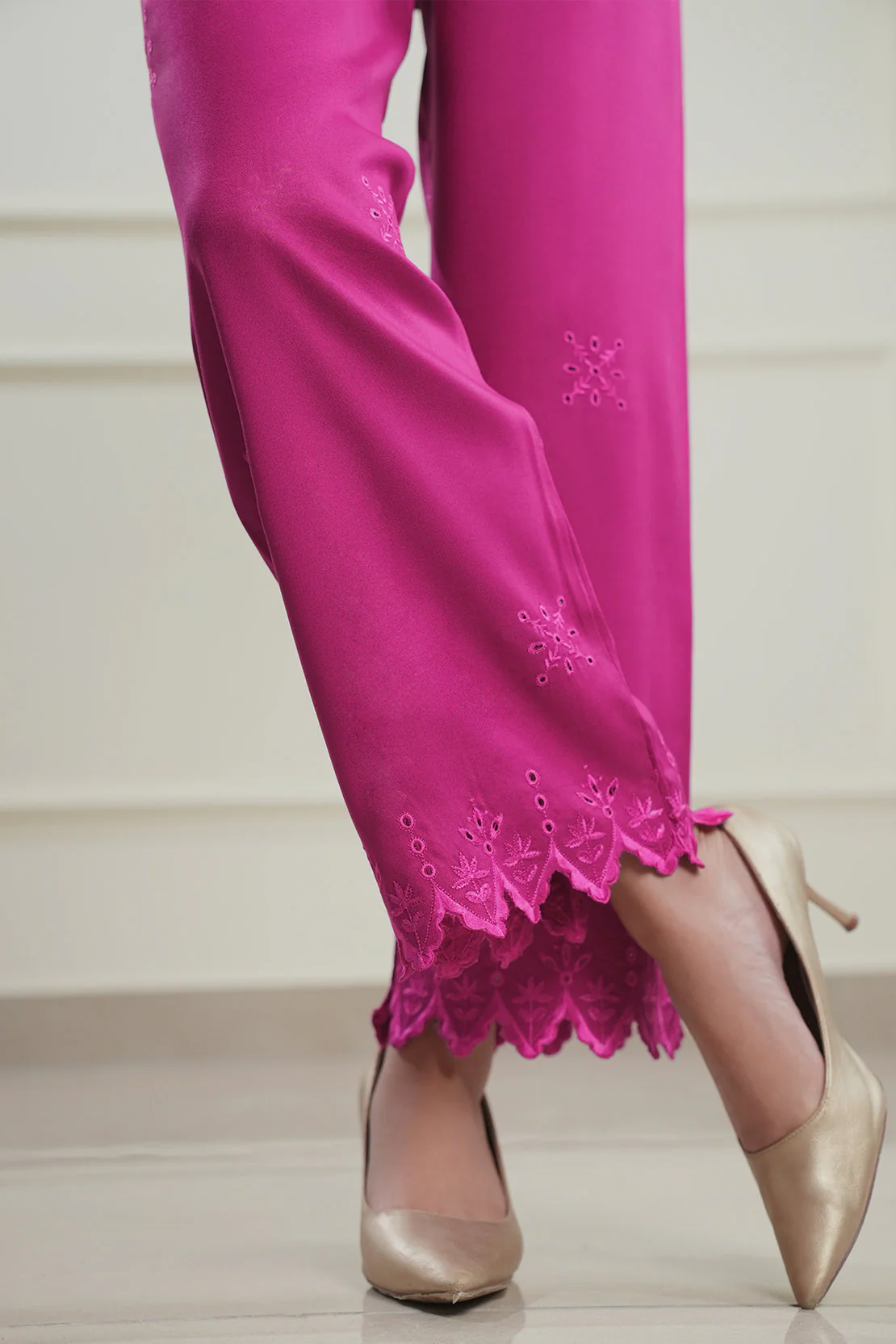 Solid Embroidered Dobby Crepe Stitched 2 Piece (Shirt/Trouser) - Image 7