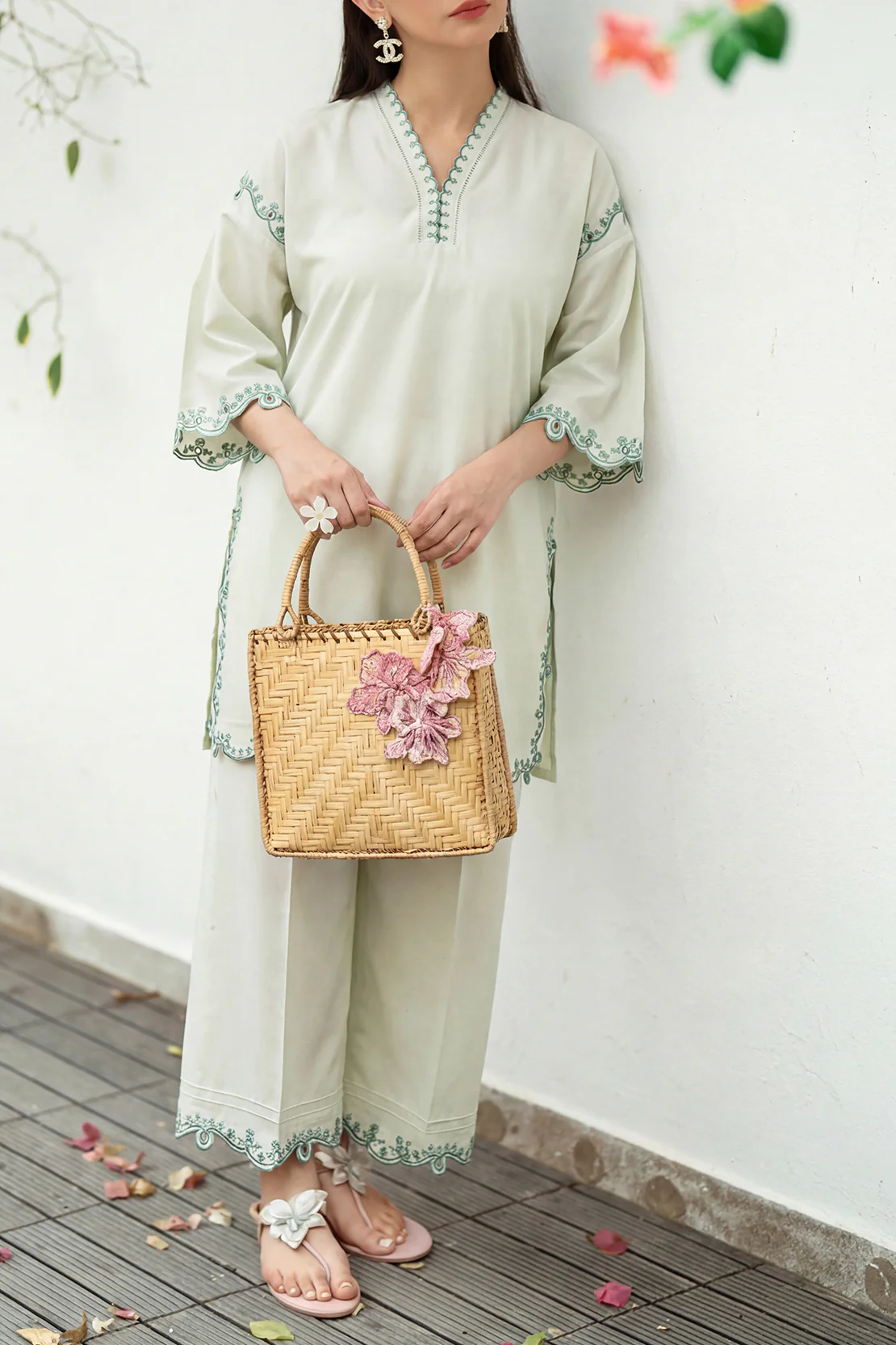 Solid Embroidered Easy Care Weave Stitched 2 Piece (Shirt/Trouser) - Image 3