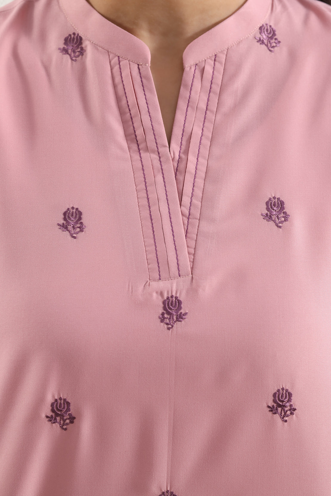 Solid Embroidered Easy Care Weave Stitched 2 Piece (Shirt/Trouser) - Image 6