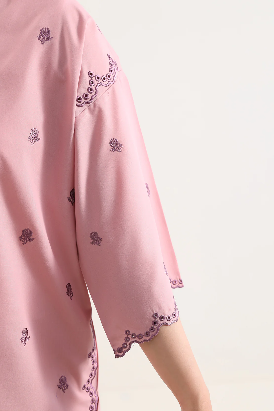 Solid Embroidered Easy Care Weave Stitched 2 Piece (Shirt/Trouser) - Image 7