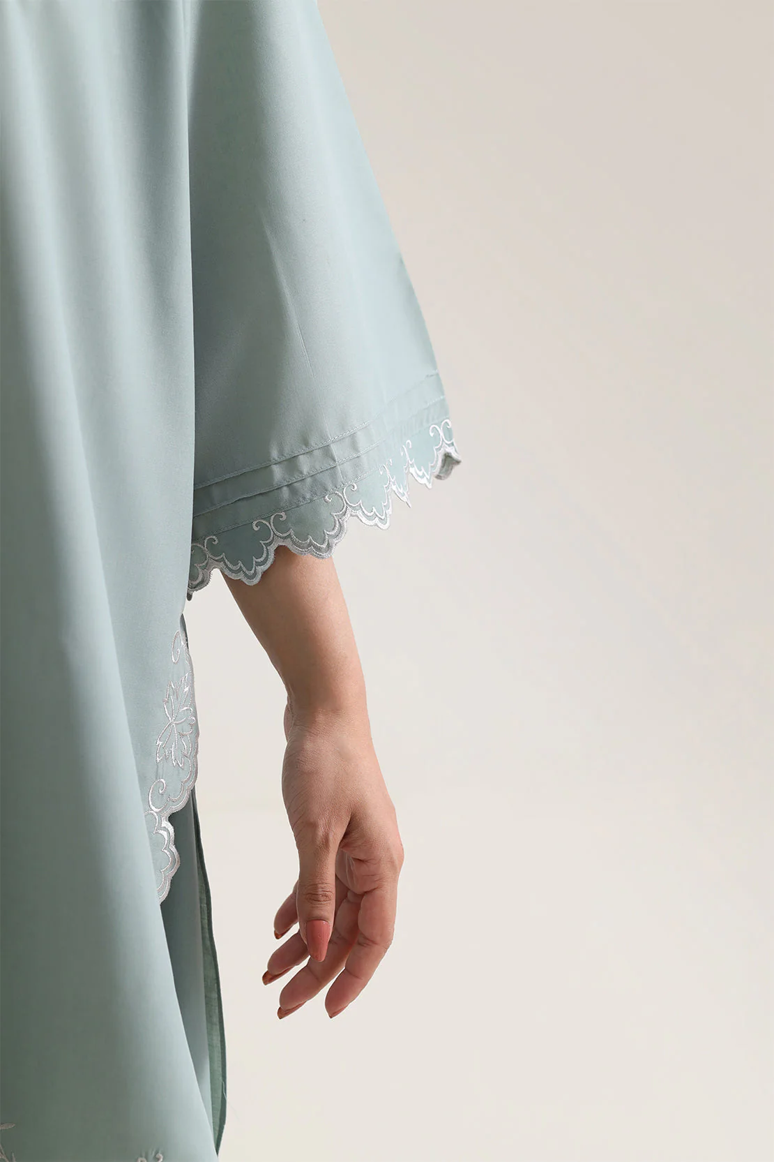 Solid Embroidered Easy Care Weave Stitched 2 Piece (Shirt/Trouser) - Image 5