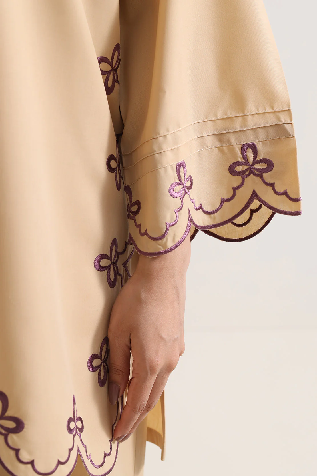 Solid Embroidered Easy Care Weave Stitched 2 Piece (Shirt/Trouser) - Image 5