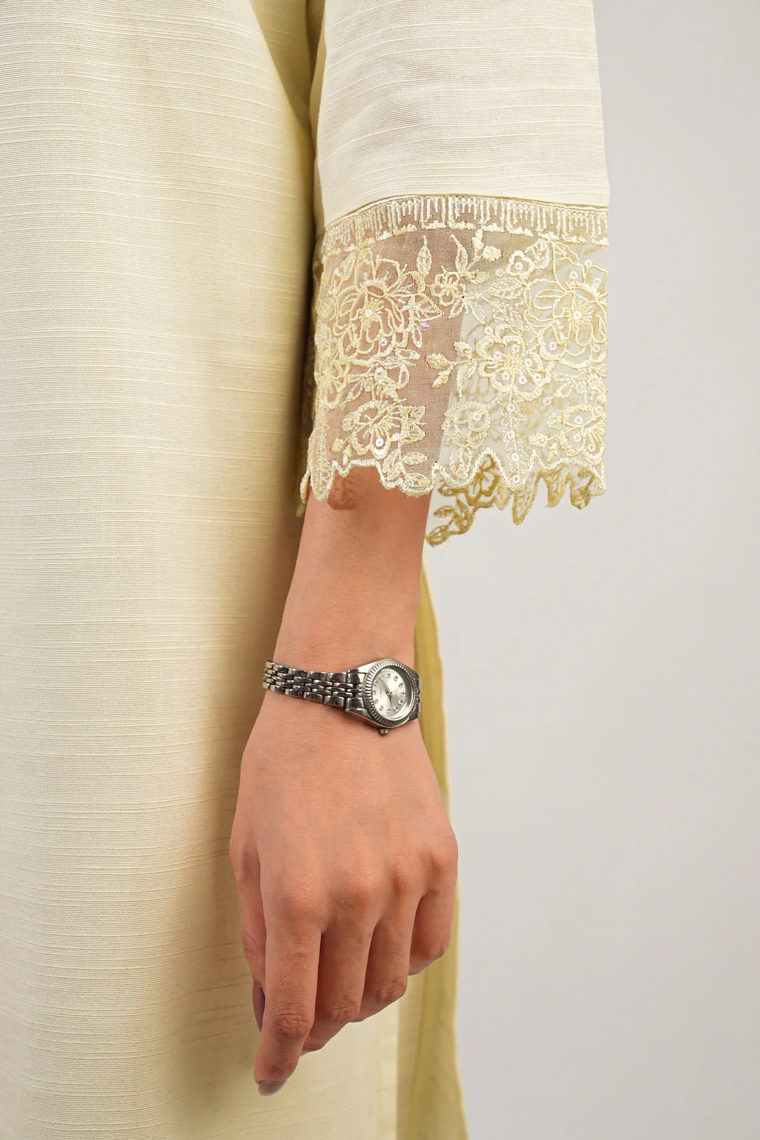 Solid Embroidered Khaddar Stitched 2 Piece (Shirt/Trouser) - Image 4
