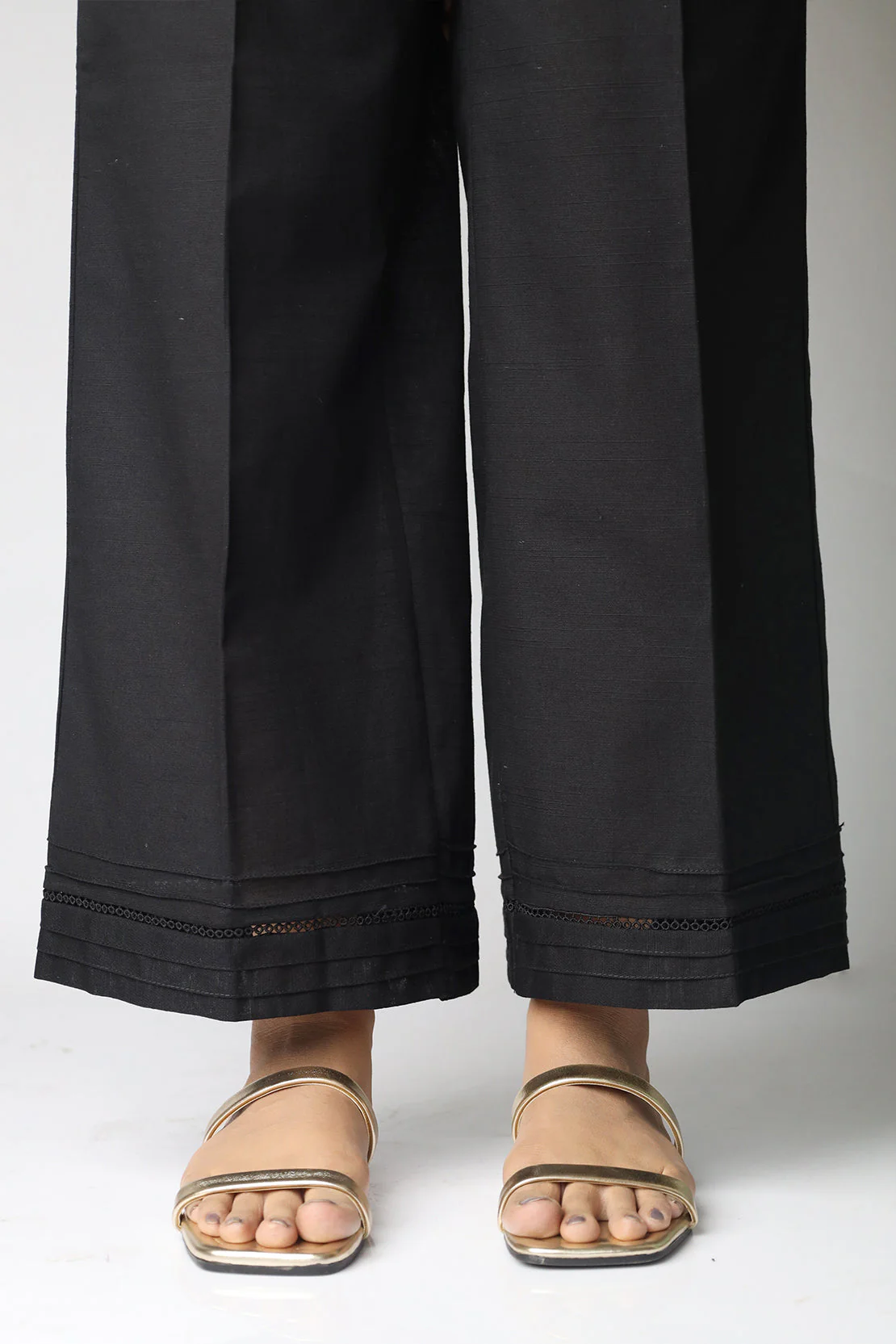 Solid Embroidered Khaddar Stitched Shirt  & Bottom - Image 5