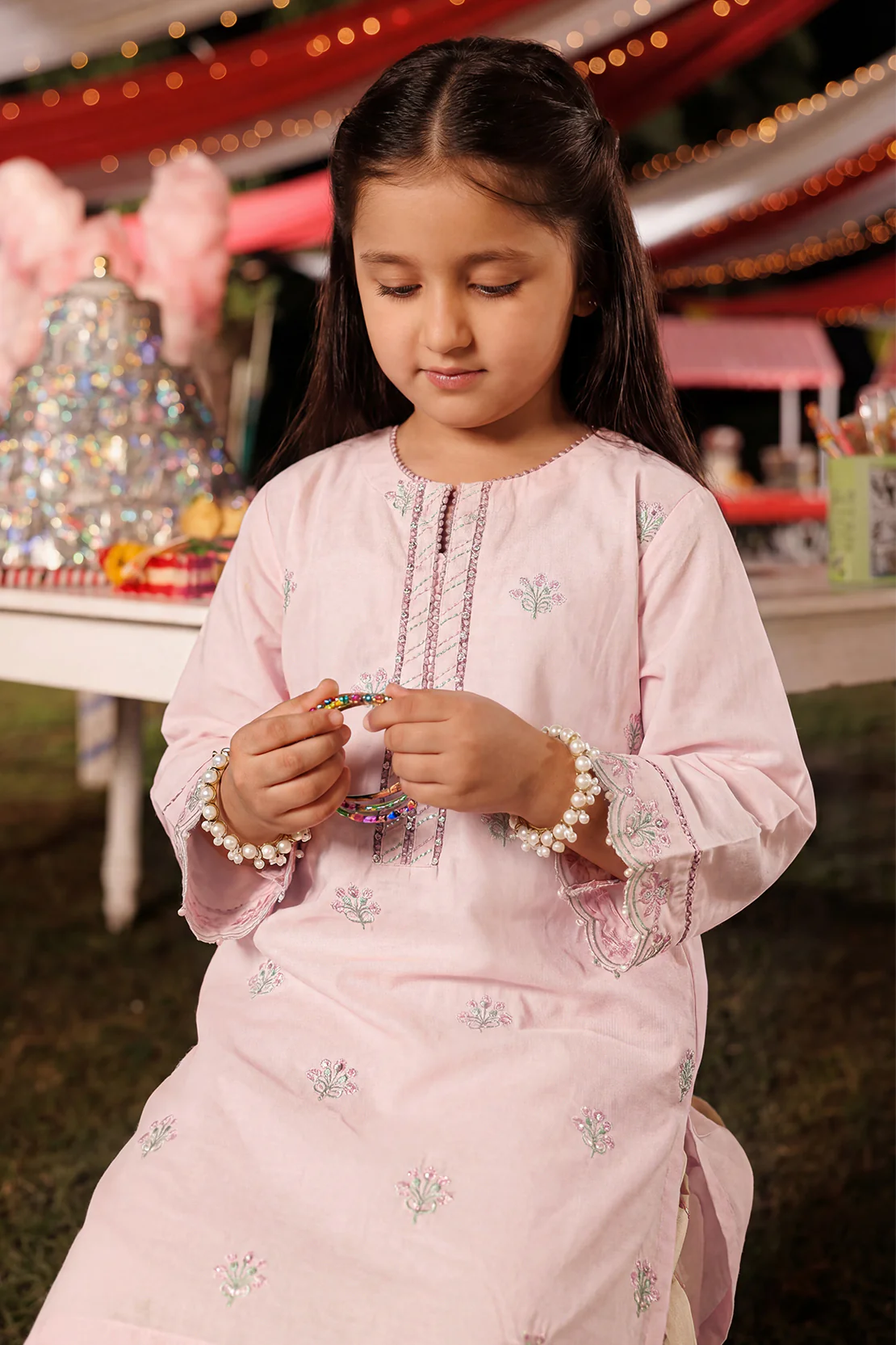 Solid Embroidered Lawn Stitched 2 Piece (Shirt/Trouser) For Kids - Image 3
