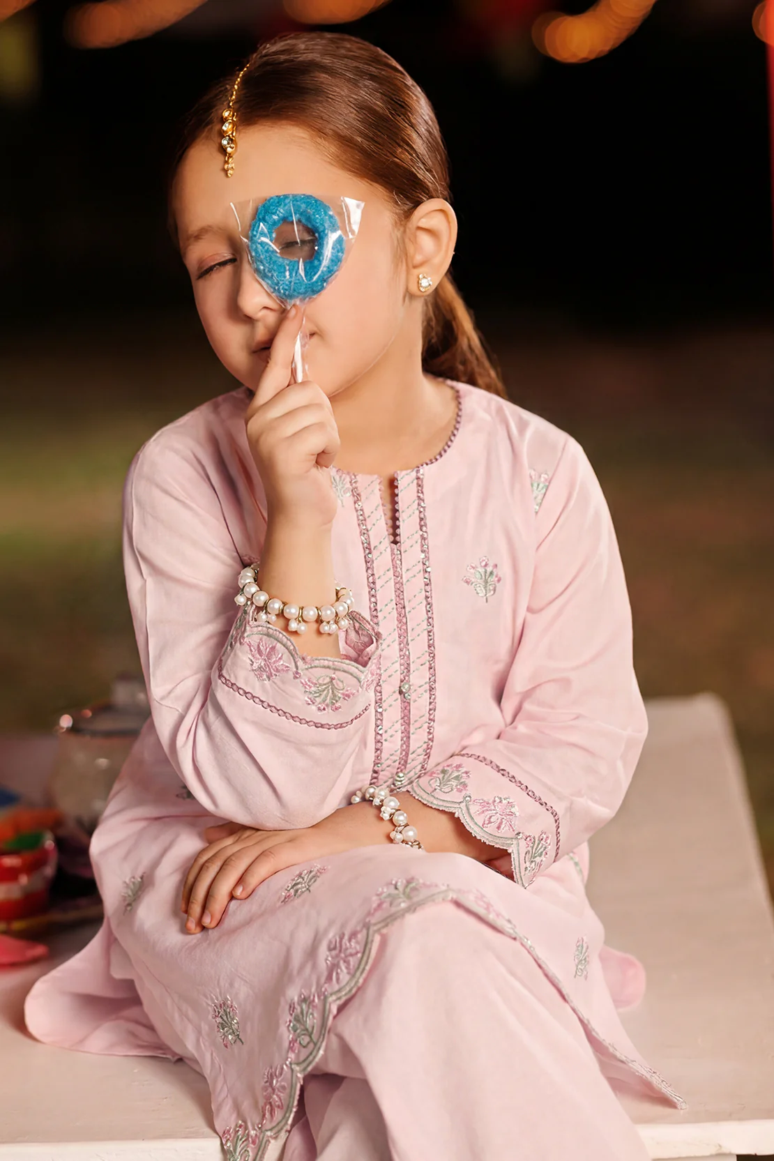 Solid Embroidered Lawn Stitched 2 Piece (Shirt/Trouser) For Kids - Image 5