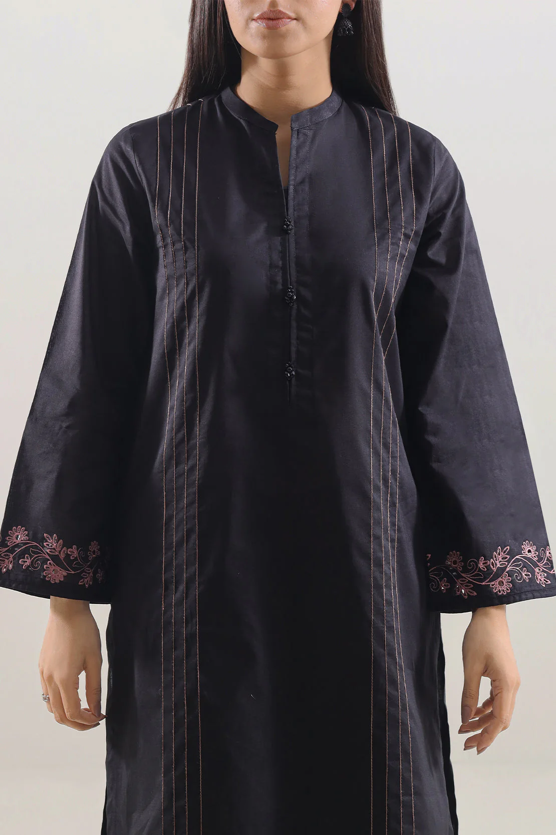 Solid Embroidered Lawn Stitched 2 Piece (Shirt/Trouser) - Image 2