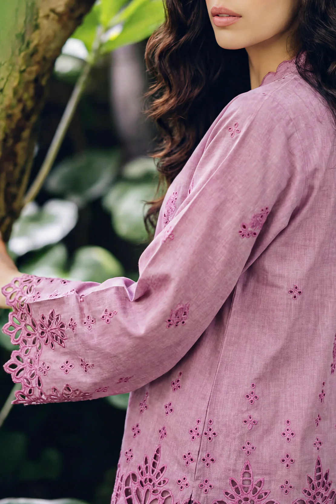 Solid Embroidered Lawn Stitched 2 Piece (Shirt/Trouser) - Image 3