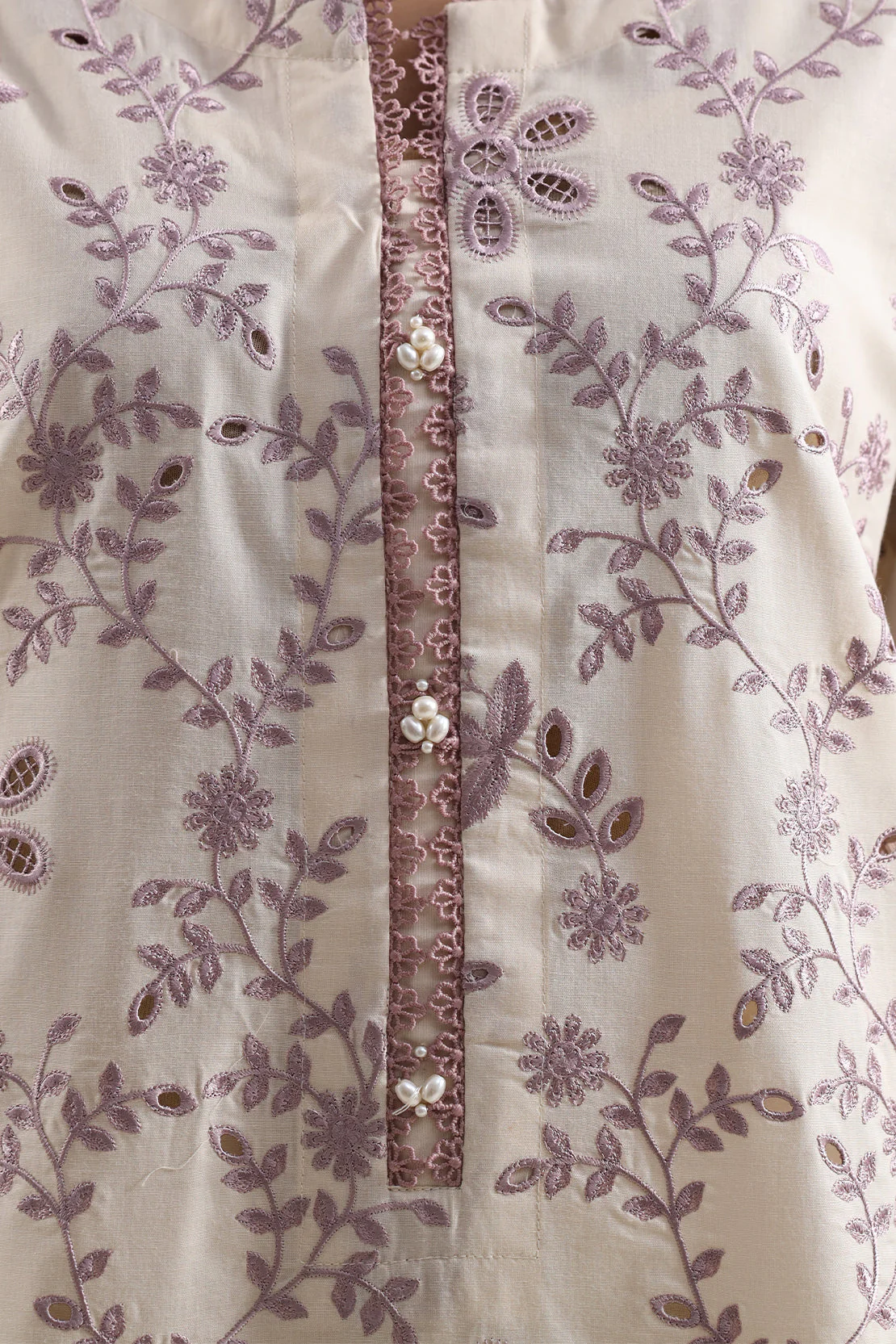 Solid Embroidered Lawn Stitched 2 Piece (Shirt/Trouser) - Image 5
