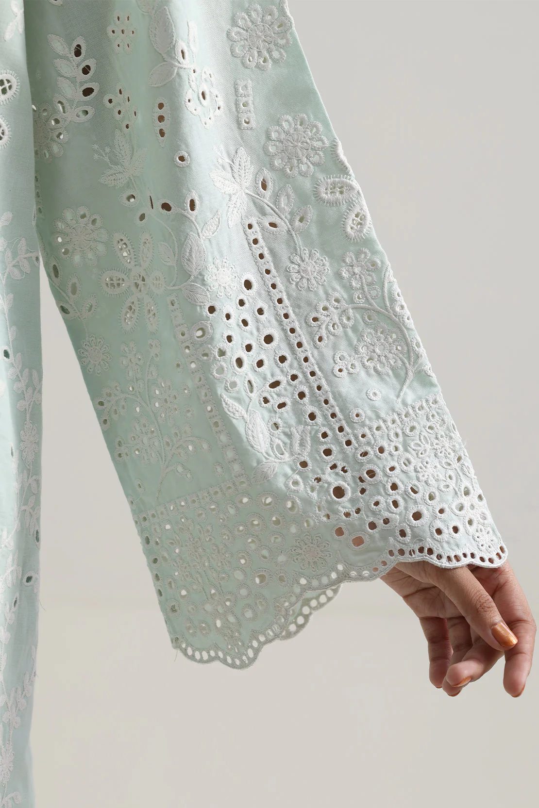Solid Embroidered Lawn Stitched 3 Piece - Image 5