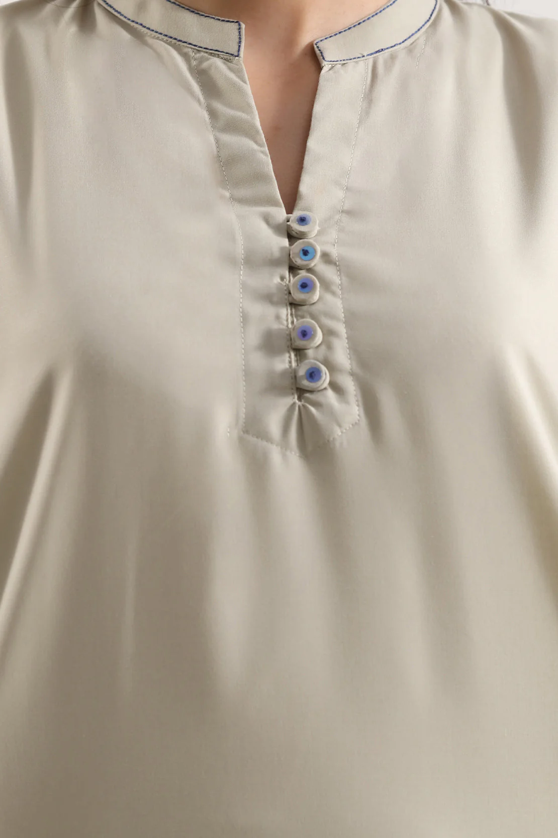 Solid Embroidered Polyester 2 Piece (Shirt/Trouser) - Image 4