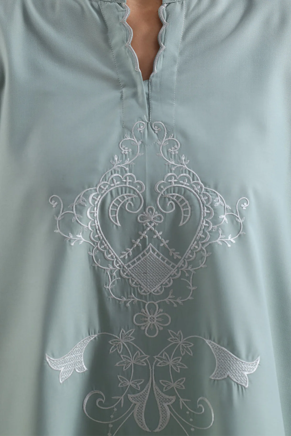 Solid Embroidered Polyester 2 Piece (Shirt/Trouser) - Image 4