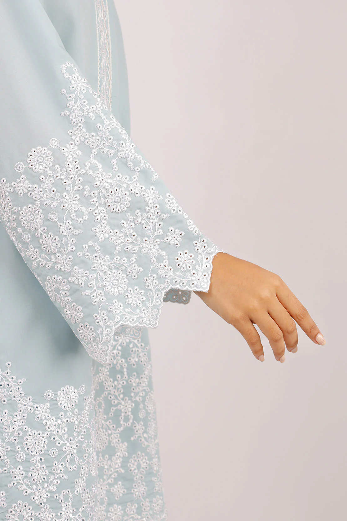 Solid Embroidered Polyester Stitched 2 Piece (Shirt/Trouser) - Image 4