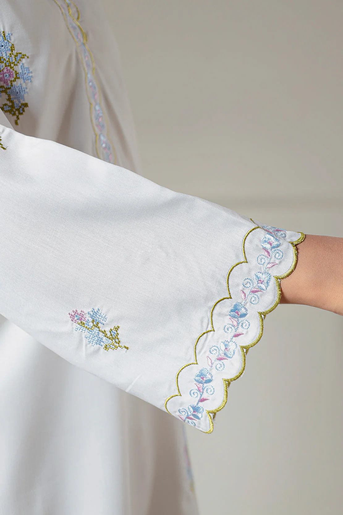 Solid Embroidered Polyester Stitched 2 Piece (Shirt/Trouser) - Image 8