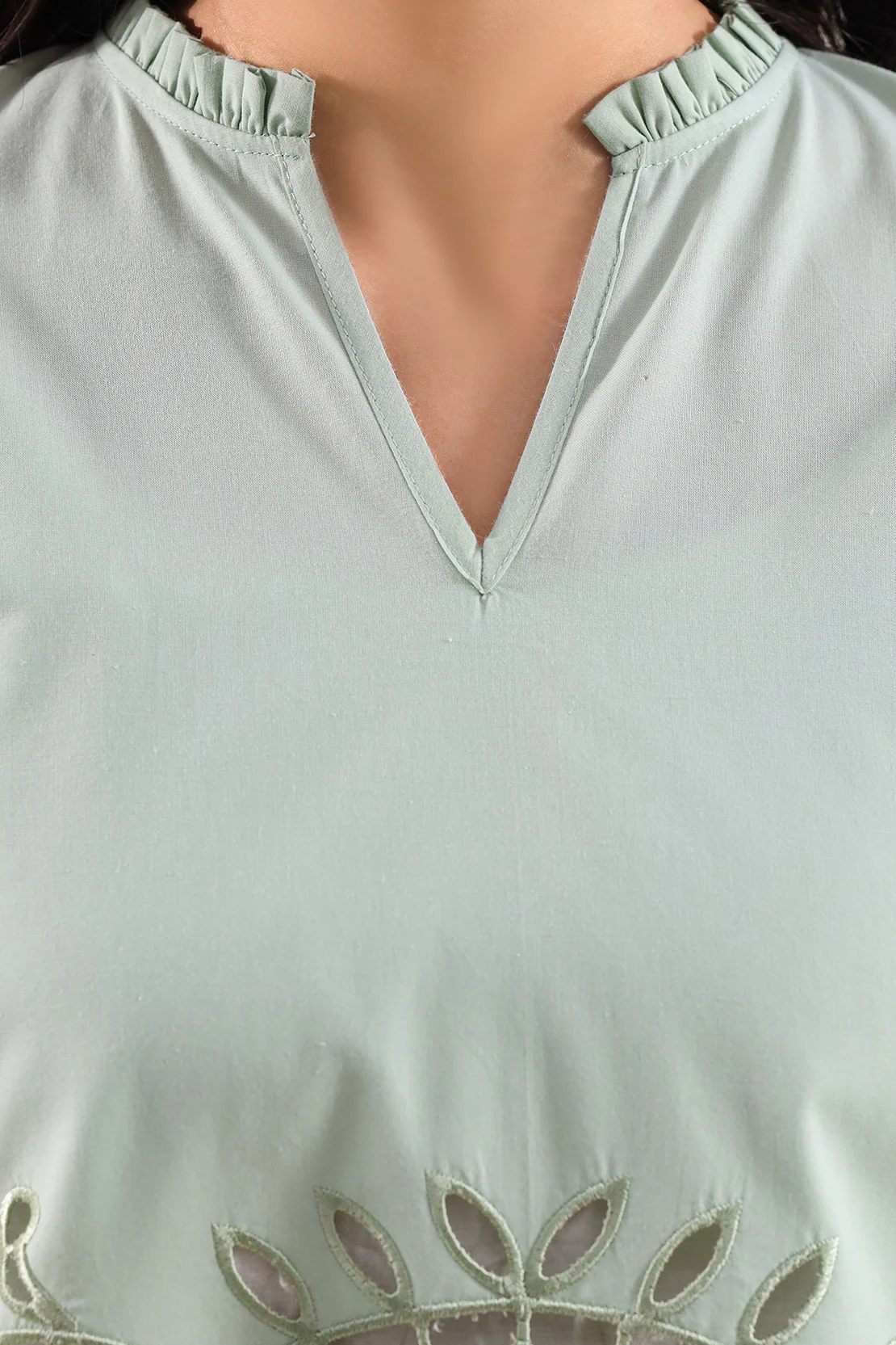 Solid Embroidered Poplin Stitched 2 piece (Shirt/Trouser) - Image 5
