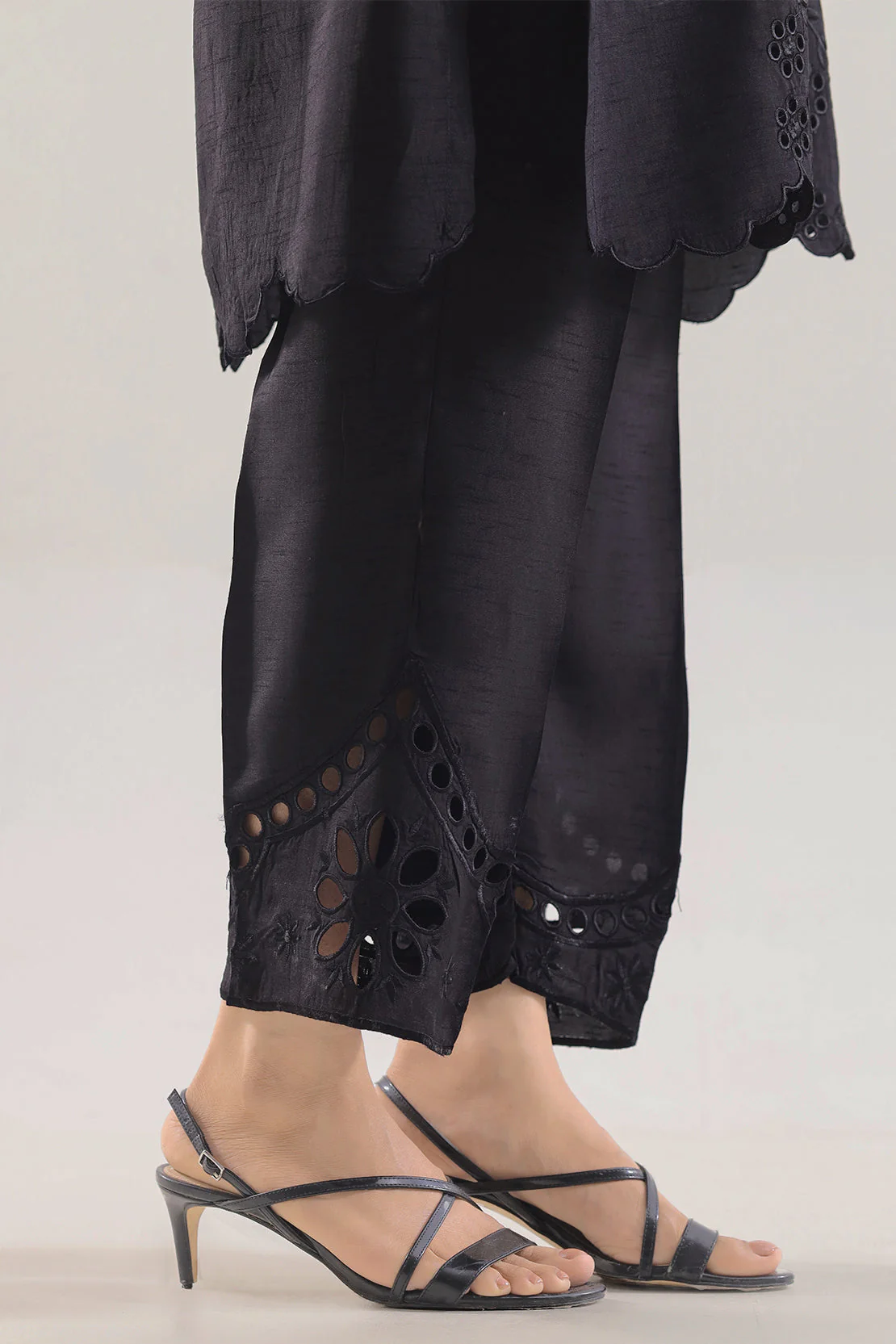 Solid Embroidered Raw Silk Stitched 2 piece Shirt Trouser - Image 6