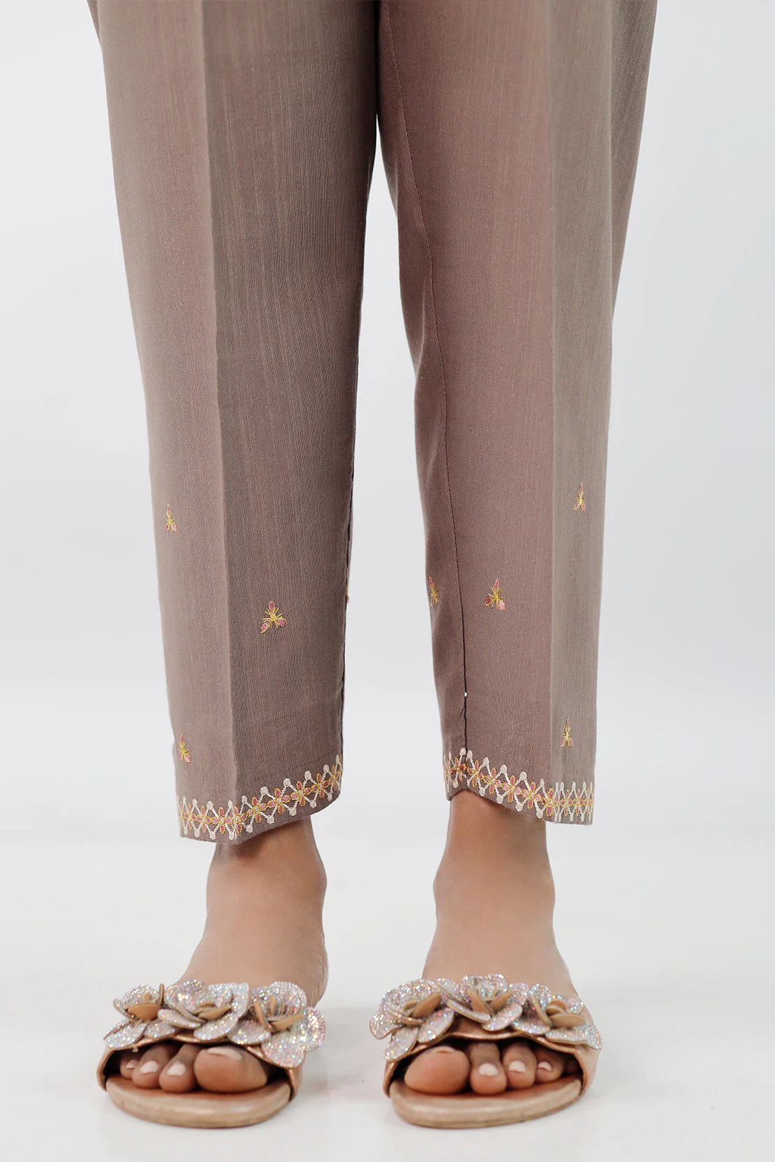 Solid Embroidered Slub Viscose Stitched 2 Piece (Shirt/Trouser) - Image 6