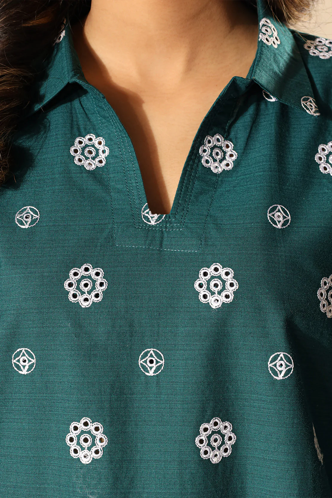 Solid Embroidered Slub Viscose Stitched 2 Piece (Shirt/Trouser) - Image 7