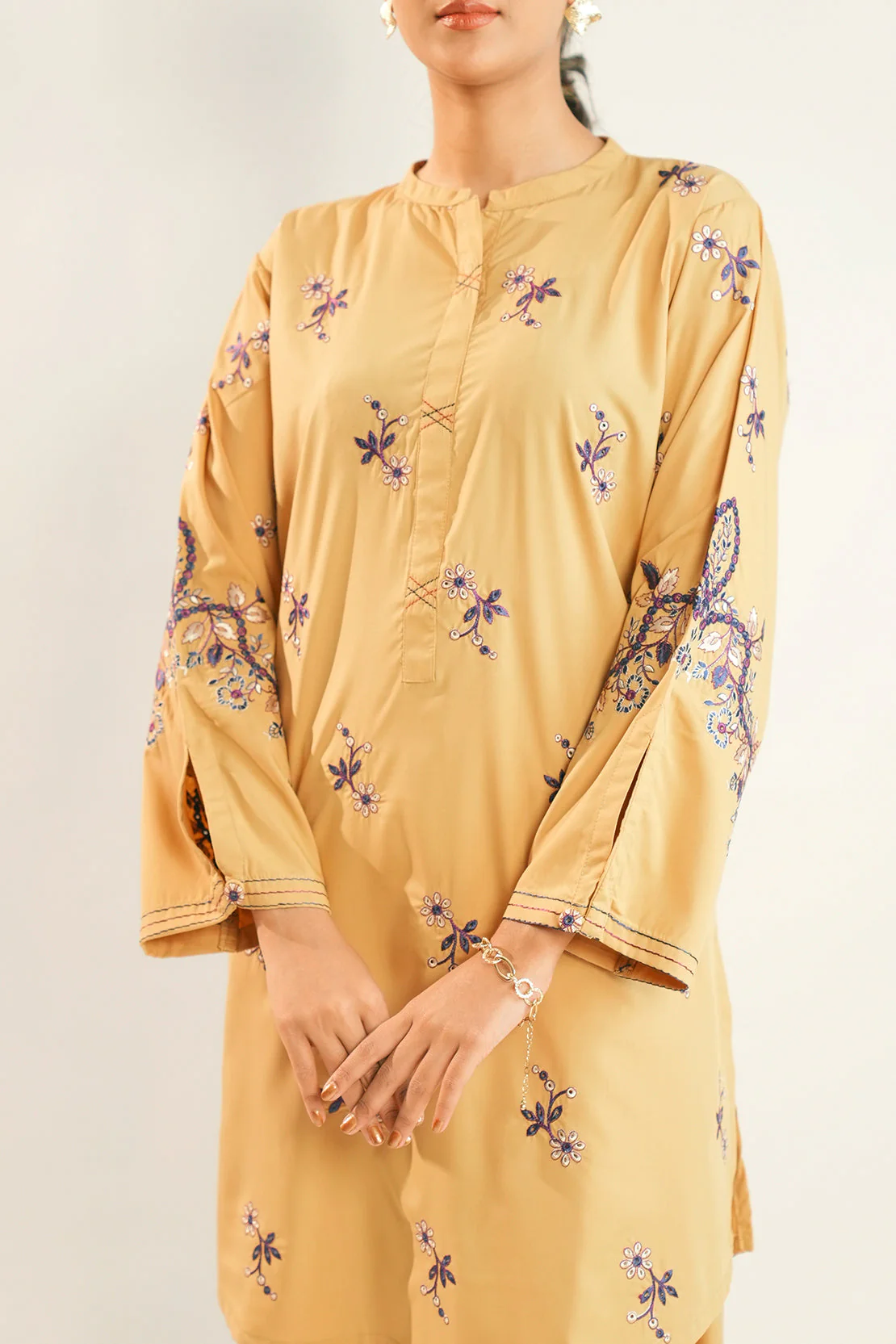 Solid Embroidered Wash n Wear Stitched 2 Piece (Shirt/Trouser) - Image 5