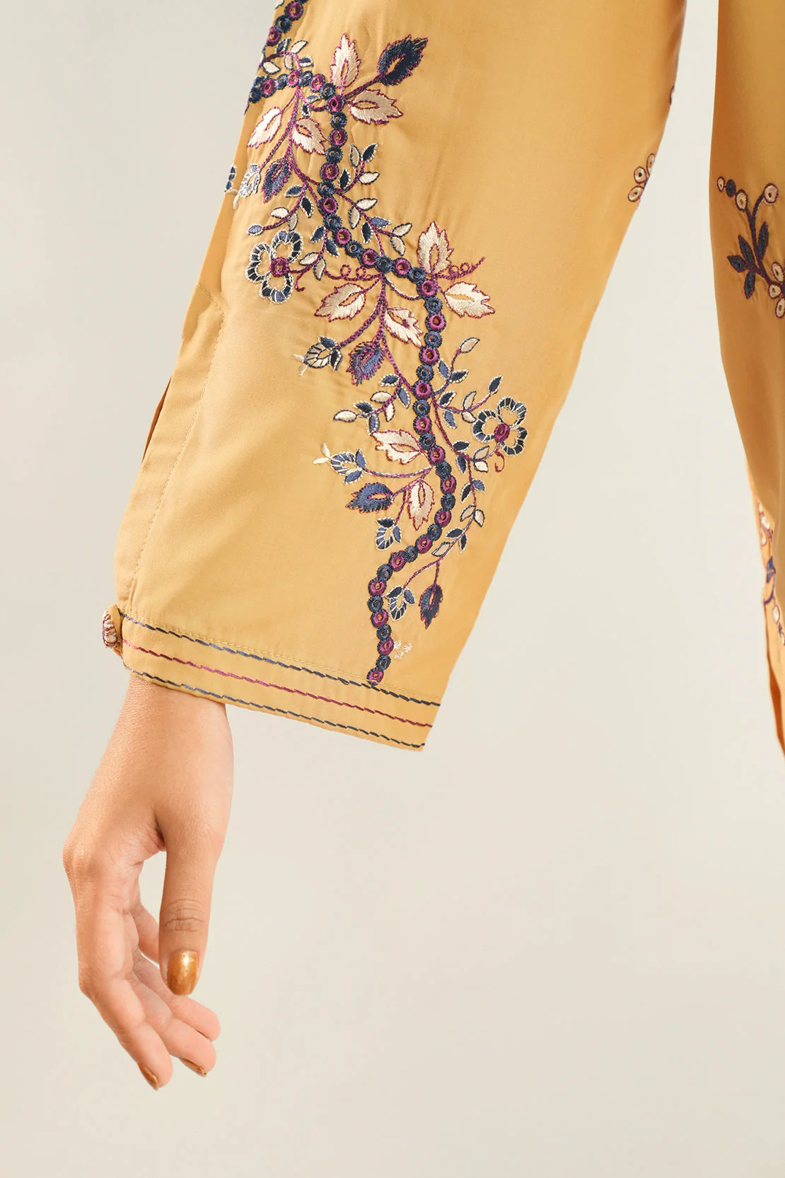 Solid Embroidered Wash n Wear Stitched 2 Piece (Shirt/Trouser) - Image 7