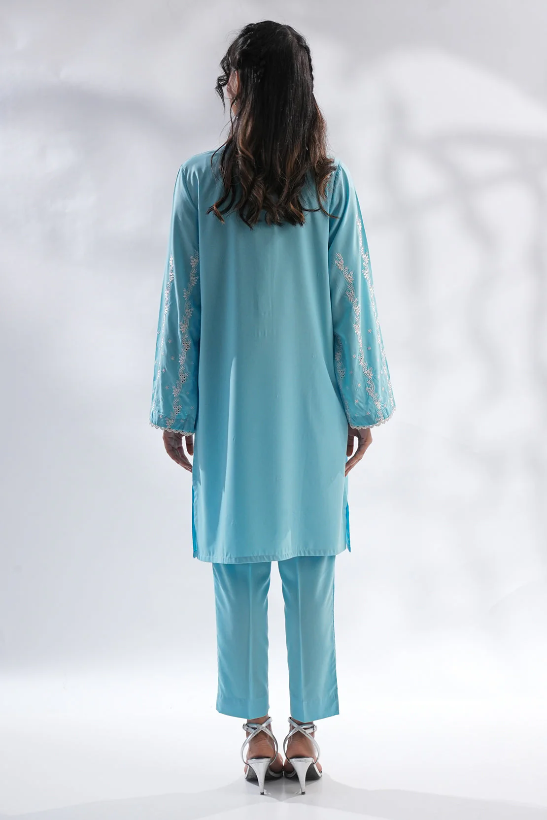 Solid Embroidered Wash n Wear Stitched 2 Piece (Shirt/Trouser) - Image 9