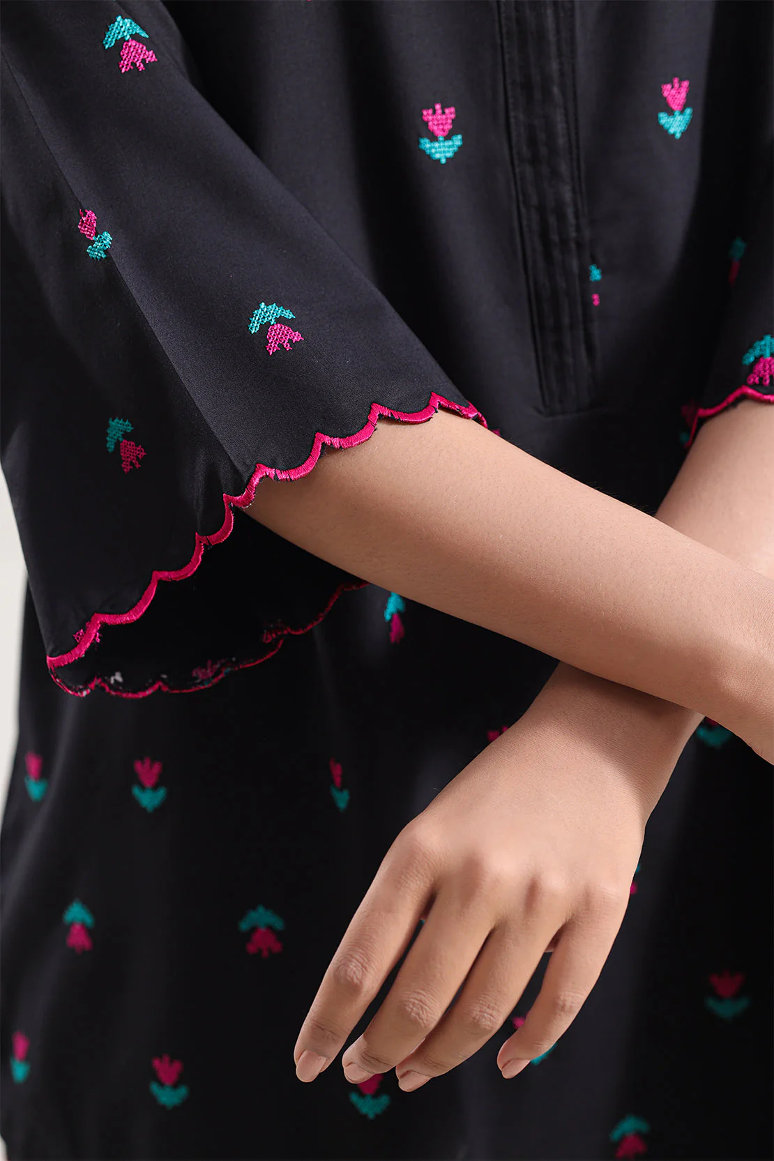 Solid Embroidered Wash n Wear Stitched 2 Piece (Shirt/Trouser) - Image 4