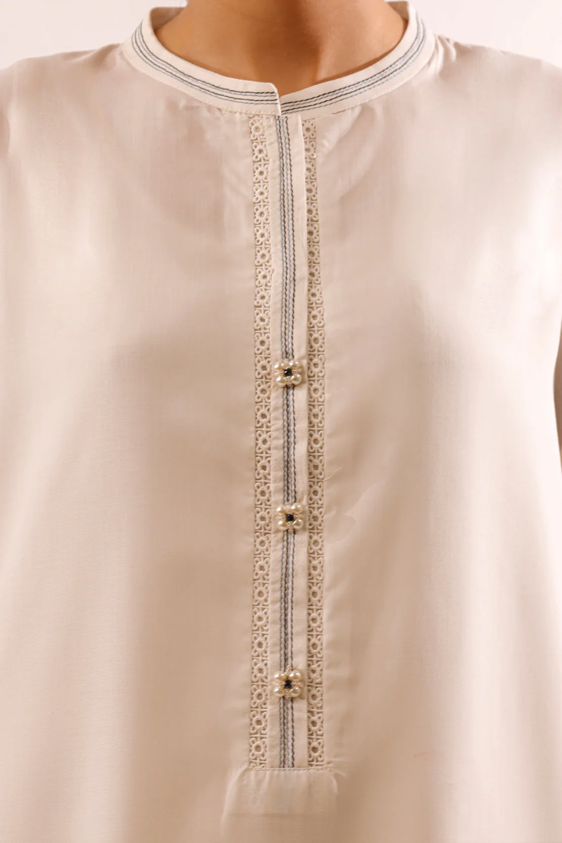 Solid Embroidered Wash n Wear Stitched 2 Piece (Shirt/Trouser) - Image 5