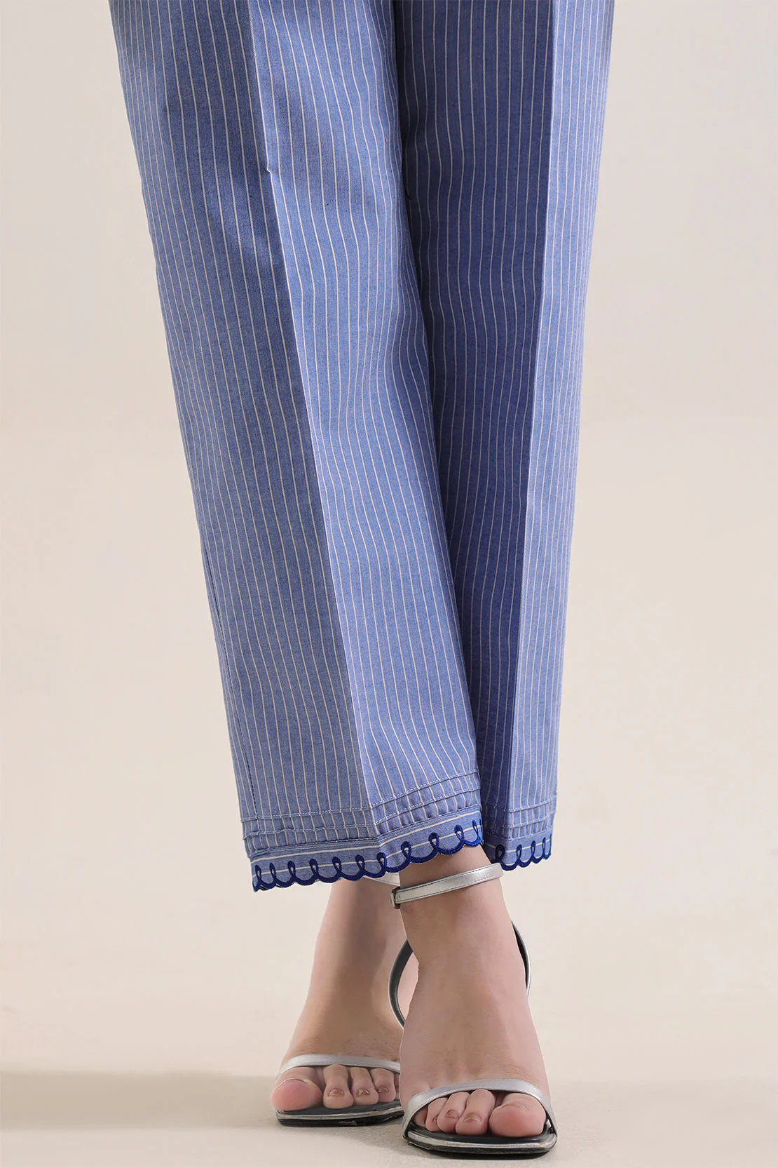 Solid Embroidered Yarn Dyed Stitched 2 Piece (Shirt/Trouser) - Image 7