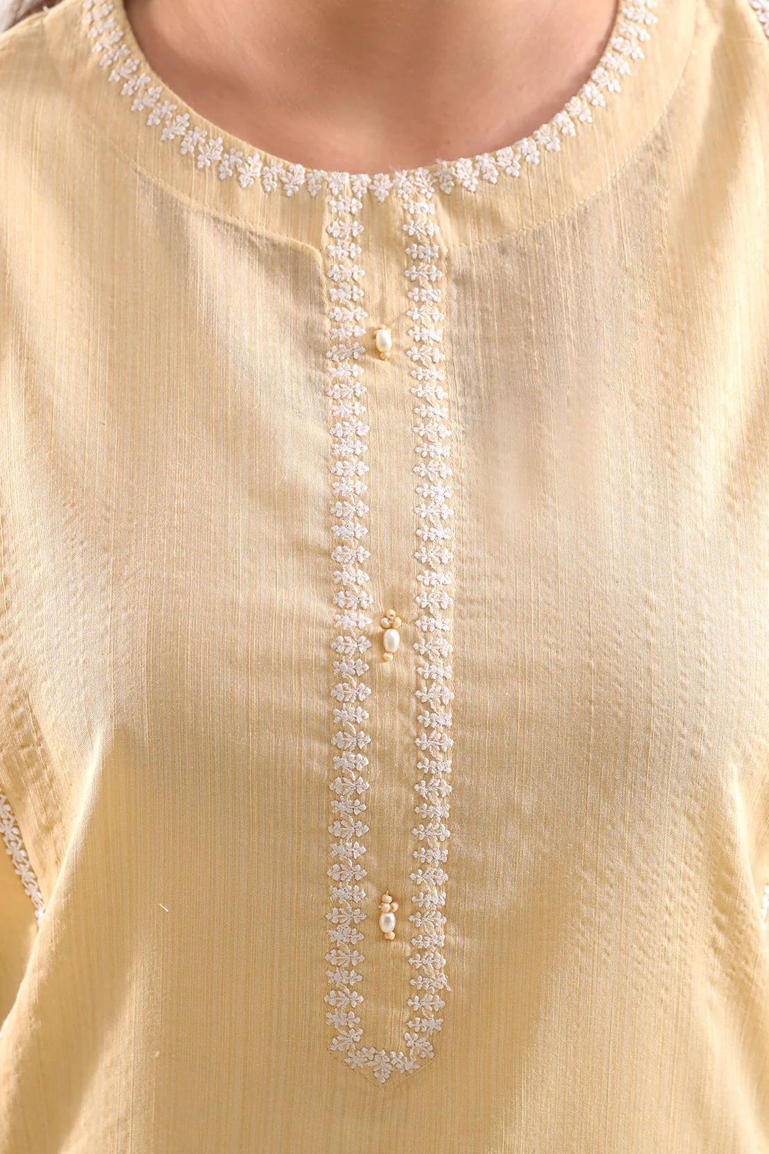 Solid Embroidered Zari Filament Stitched 2 Piece (Shirt/Trouser) - Image 4