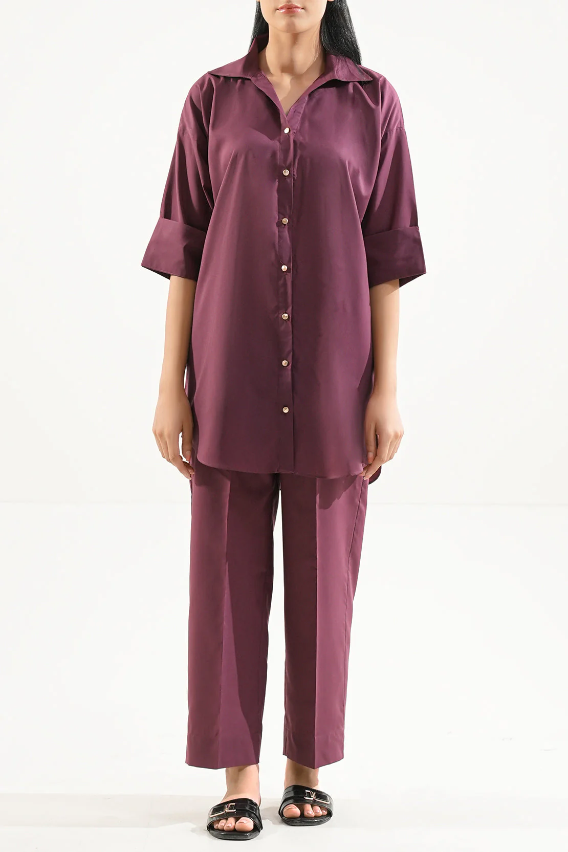 Solid Formal Blended Shirt