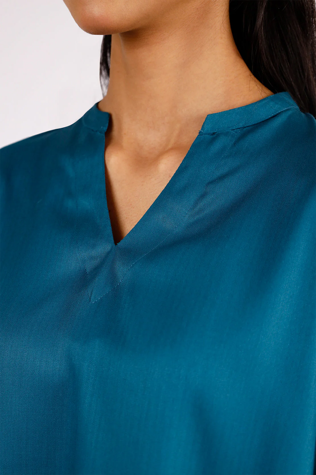 Solid Herringbone Stitched Shirt/Trouser 2 Piece - Image 4