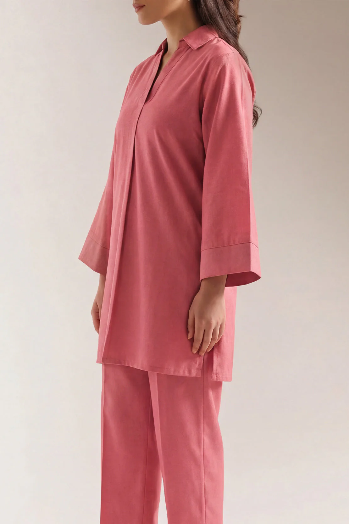 Solid Karandi Stitched Shirt - Image 2