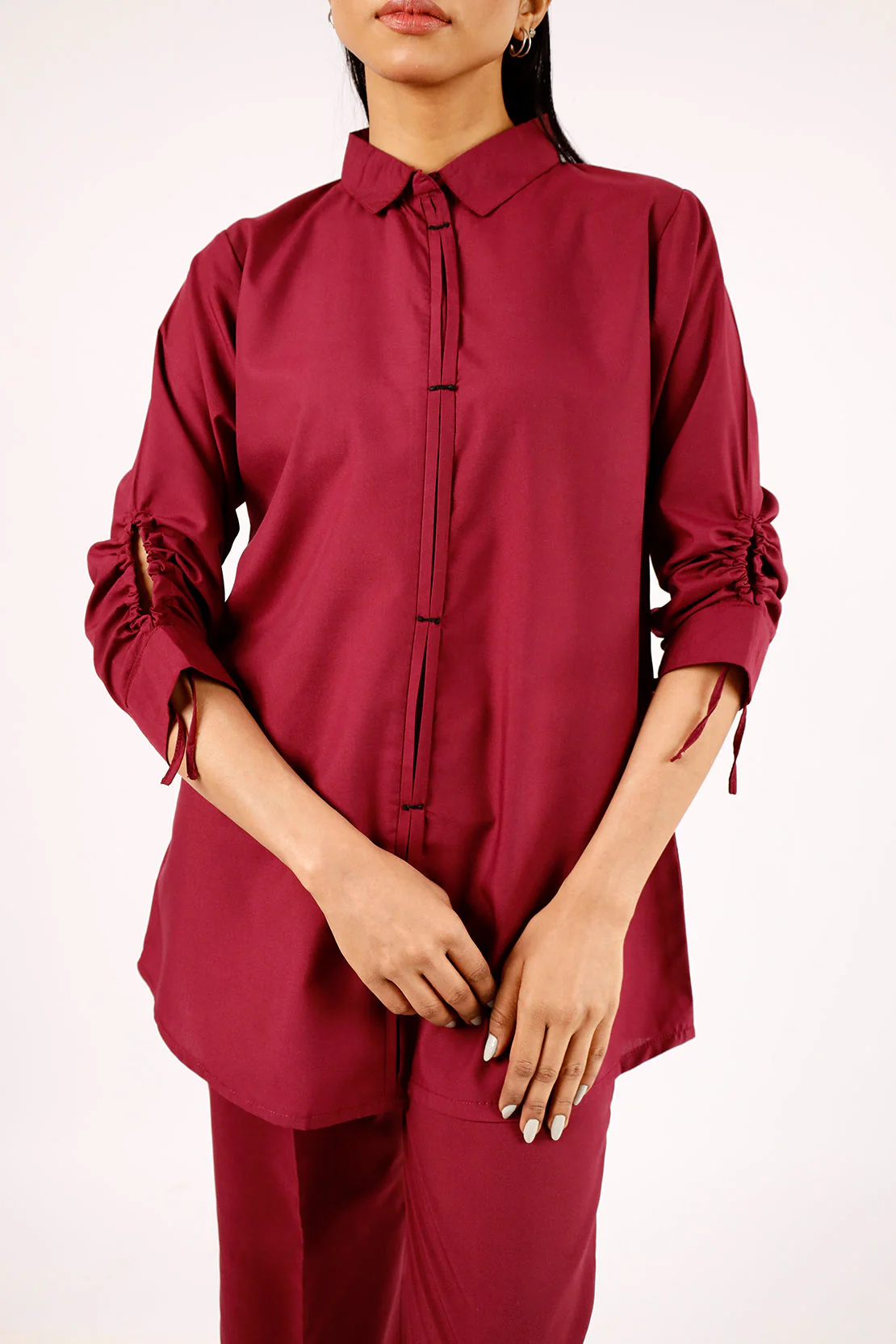 Solid Polyester Stitched 2 Piece (Shirt/Trouser) - Image 2