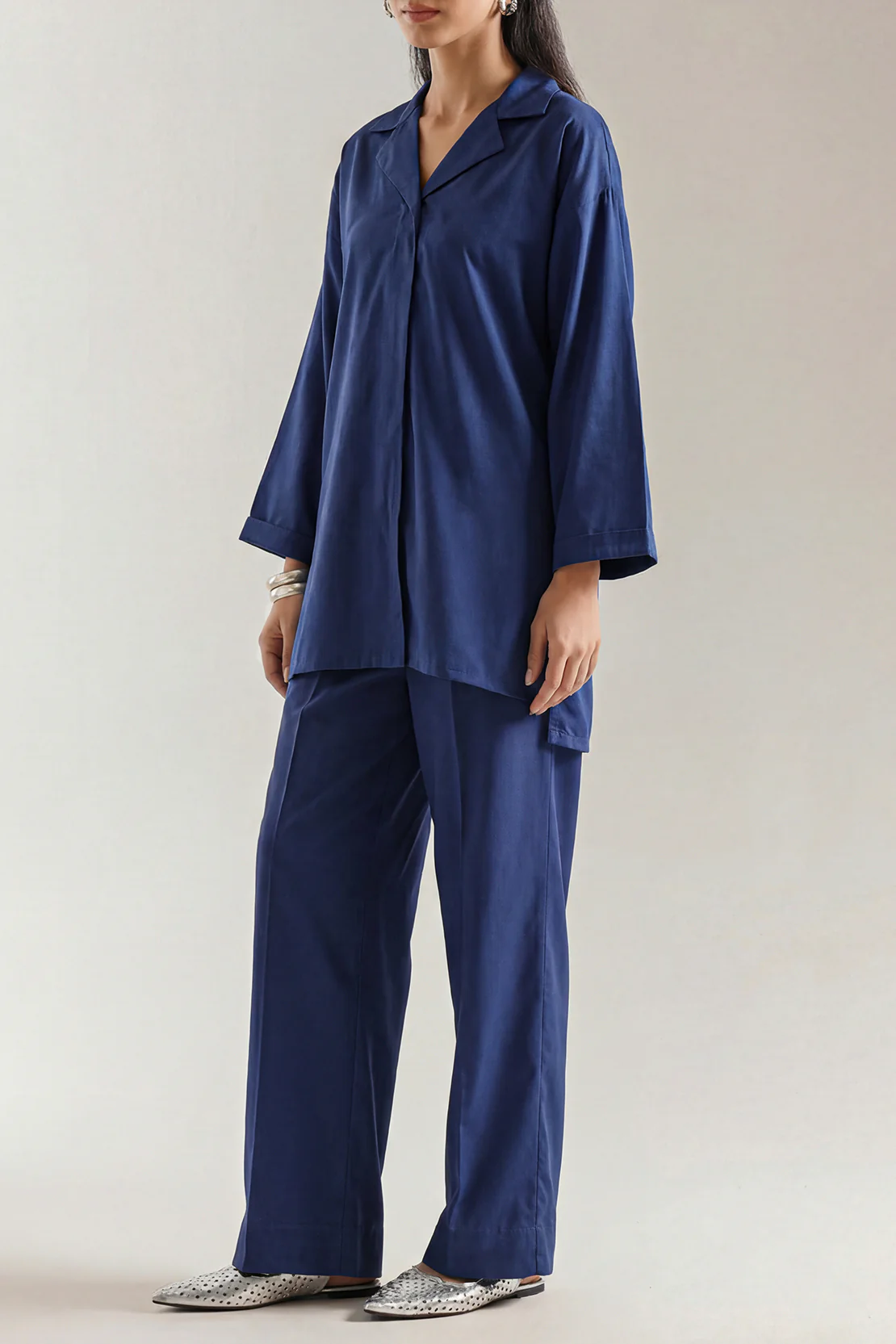 Solid Polyester Stitched 2 Piece (Shirt/Trouser) - Image 2