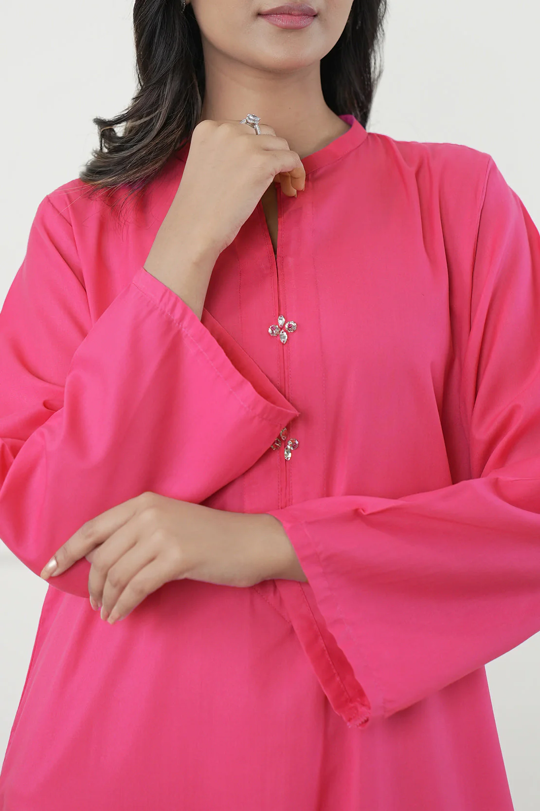 Solid Polyester Stitched 2 Piece (Shirt/Trouser)