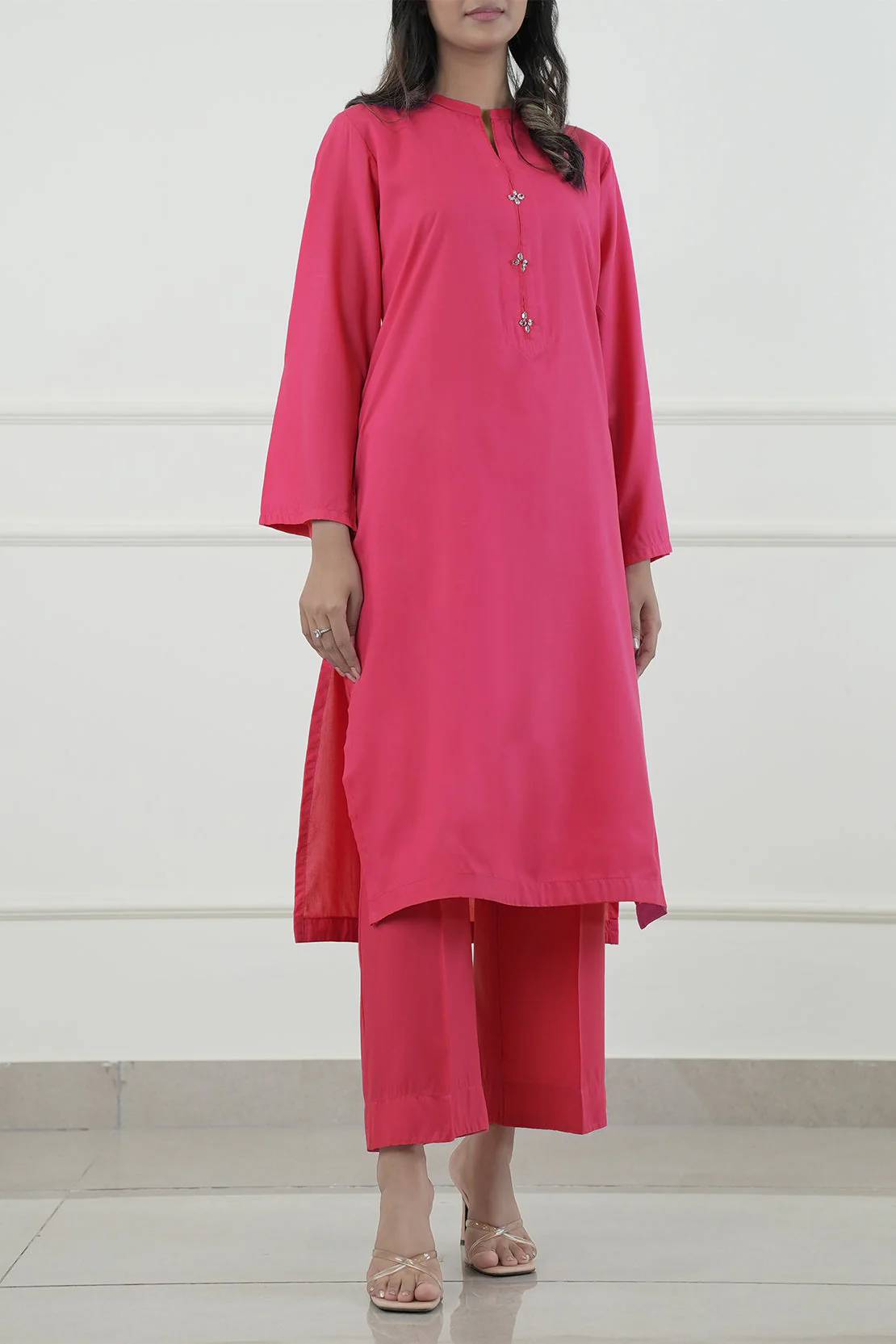 Solid Polyester Stitched 2 Piece (Shirt/Trouser) - Image 2