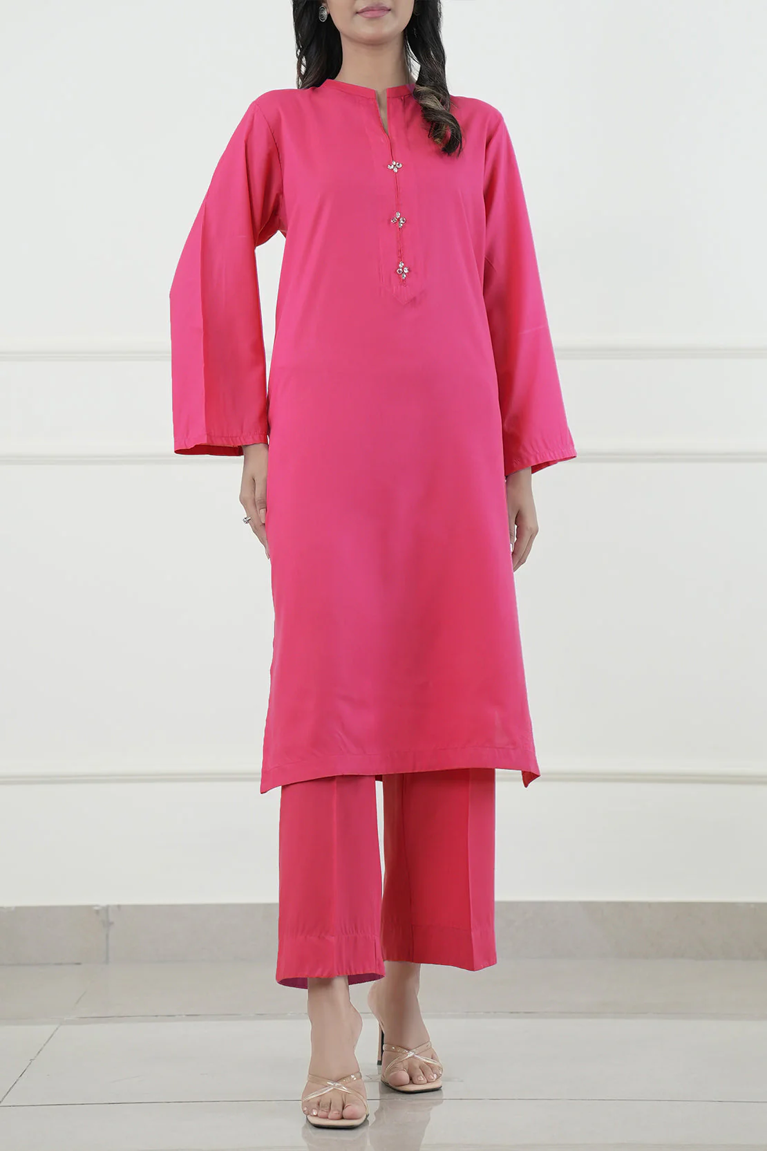 Solid Polyester Stitched 2 Piece (Shirt/Trouser) - Image 3