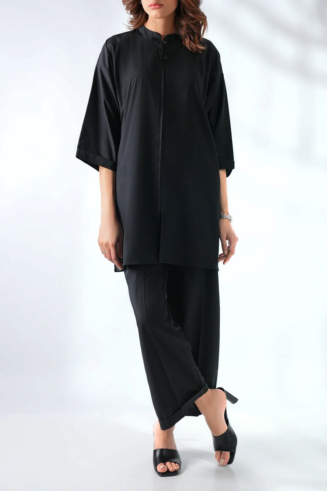 Solid Polyester Stitched 2 Piece (Shirt/Trouser) - Image 3