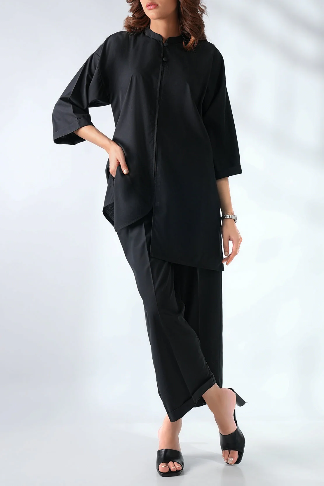 Solid Polyester Stitched 2 Piece (Shirt/Trouser) - Image 4