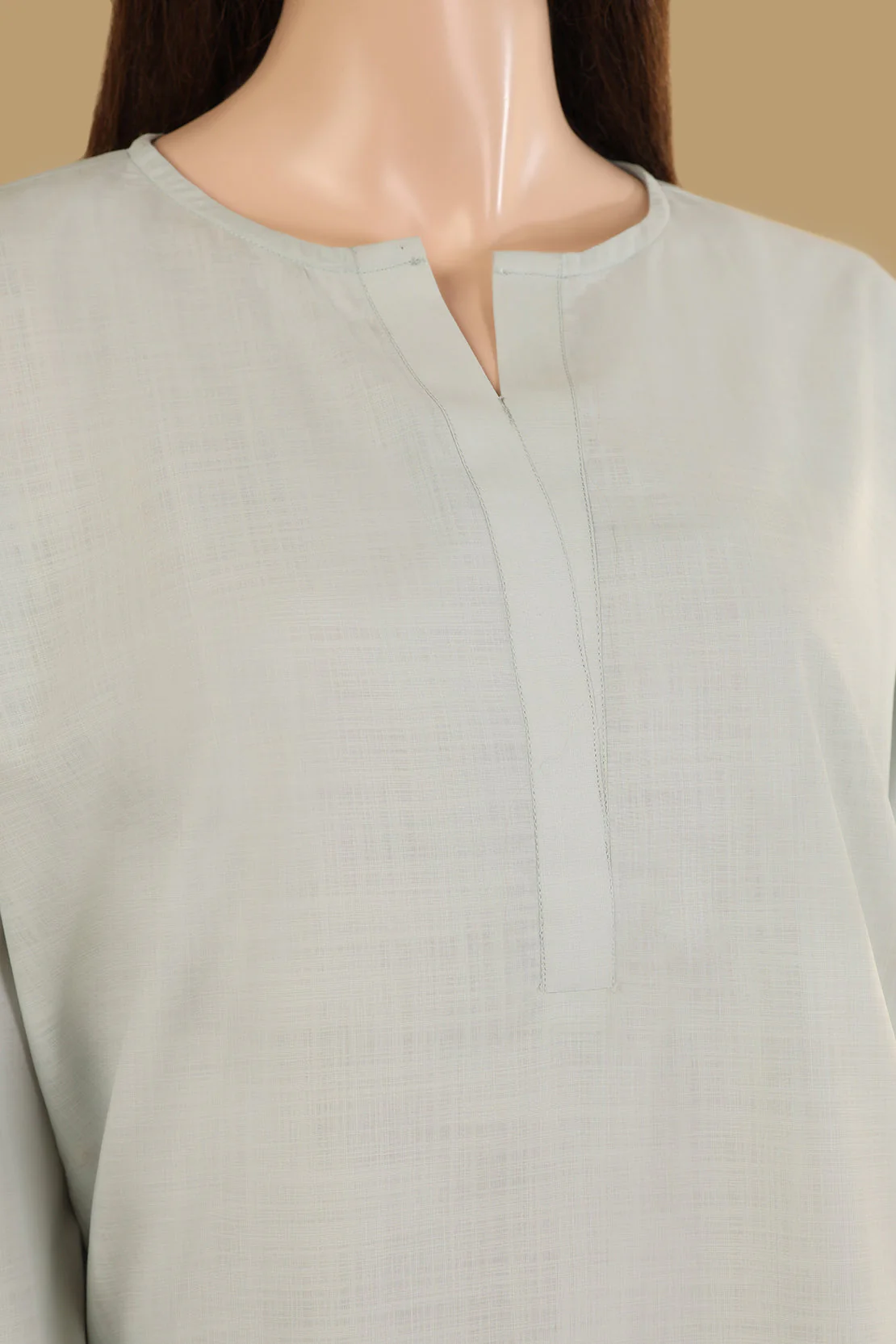 Solid Easy Care Weave Stitched Shirt - Image 3