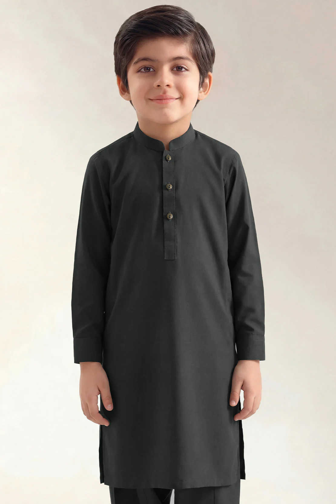 Solid Polyster Stitched 2 Piece (Shirt/Trouser) For Boys - Image 2