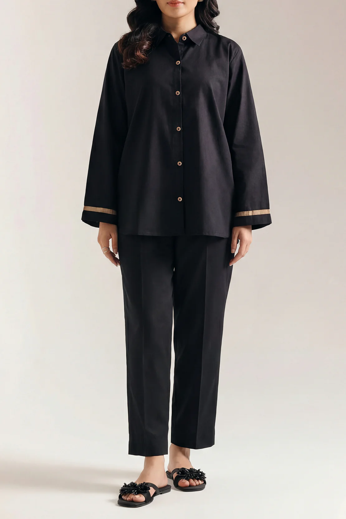 Solid Poplin Stitched 2 Piece (Shirt/Trouser) - Image 2