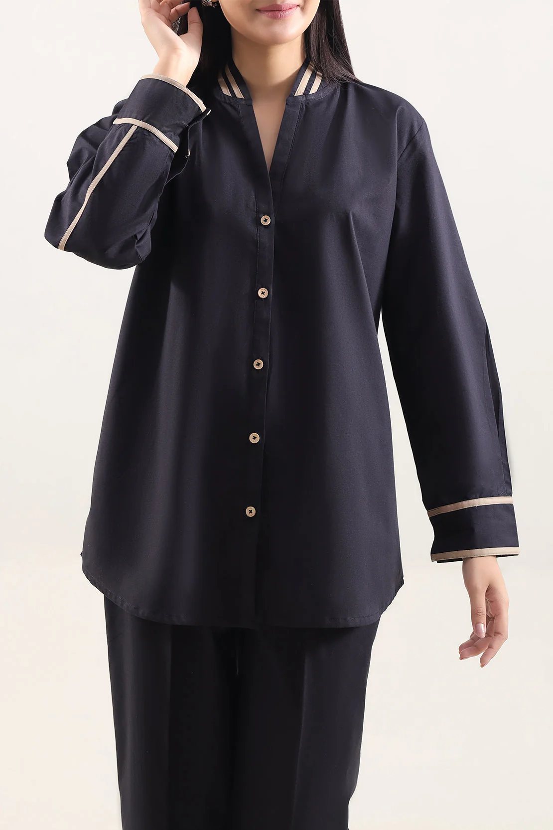 Solid Poplin Stitched 2 Piece (Shirt/Trouser) - Image 2