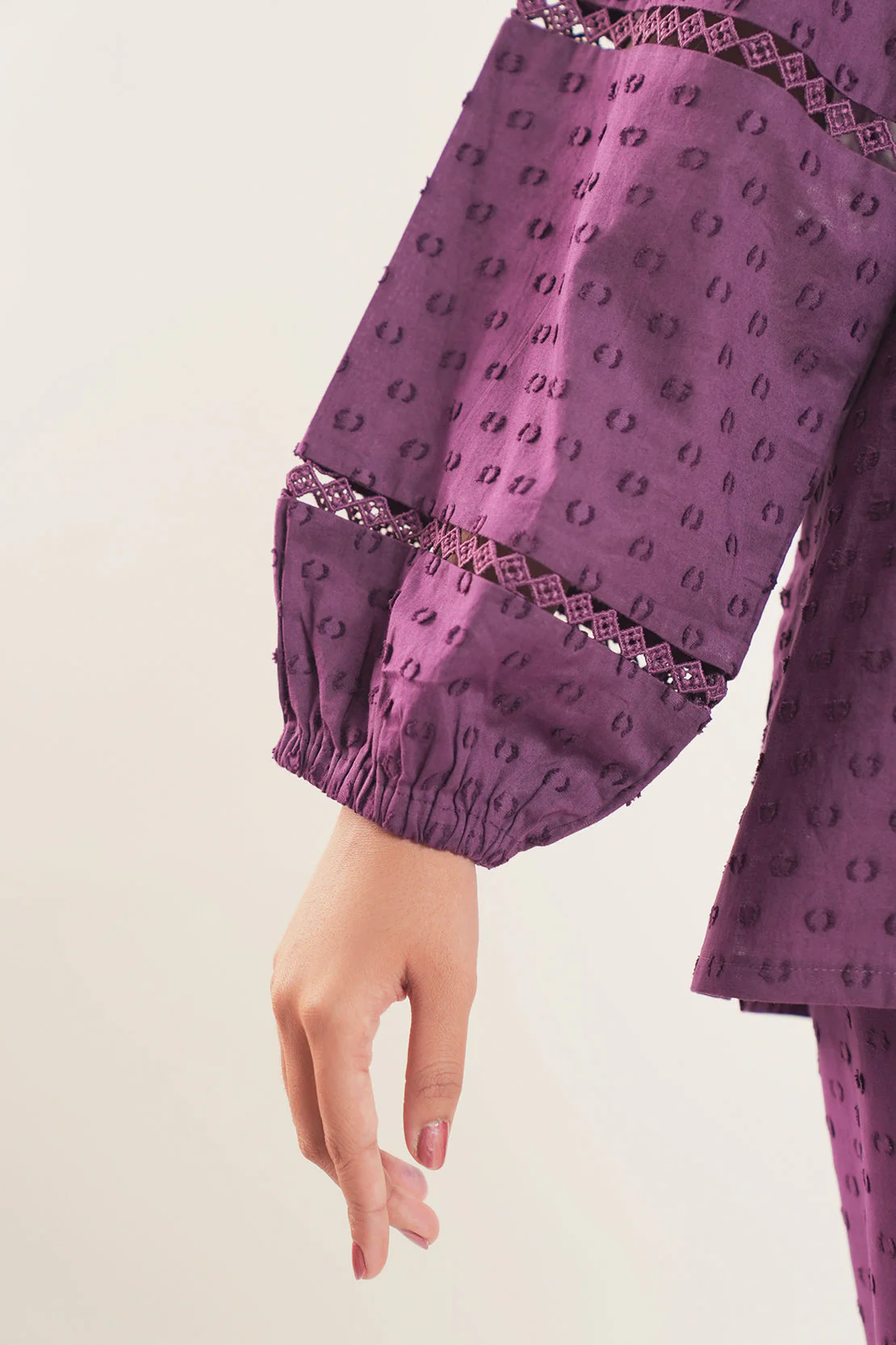 Solid Reverse Jacquard Stitched 2 Piece (Shirt/Trouser) - Image 7