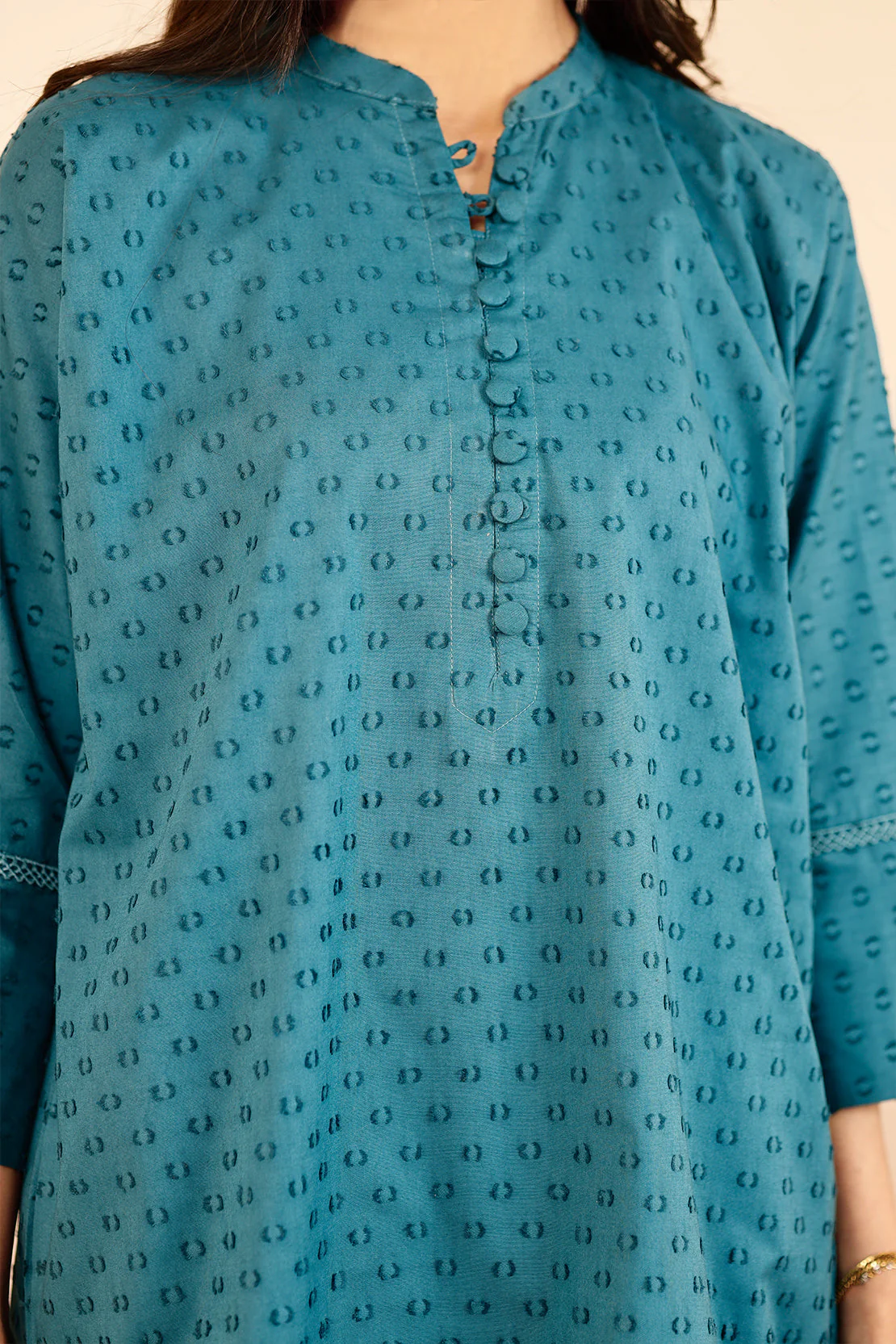 Solid Reverse Jacquard Stitched 2 Piece (Shirt/Trouser) - Image 6