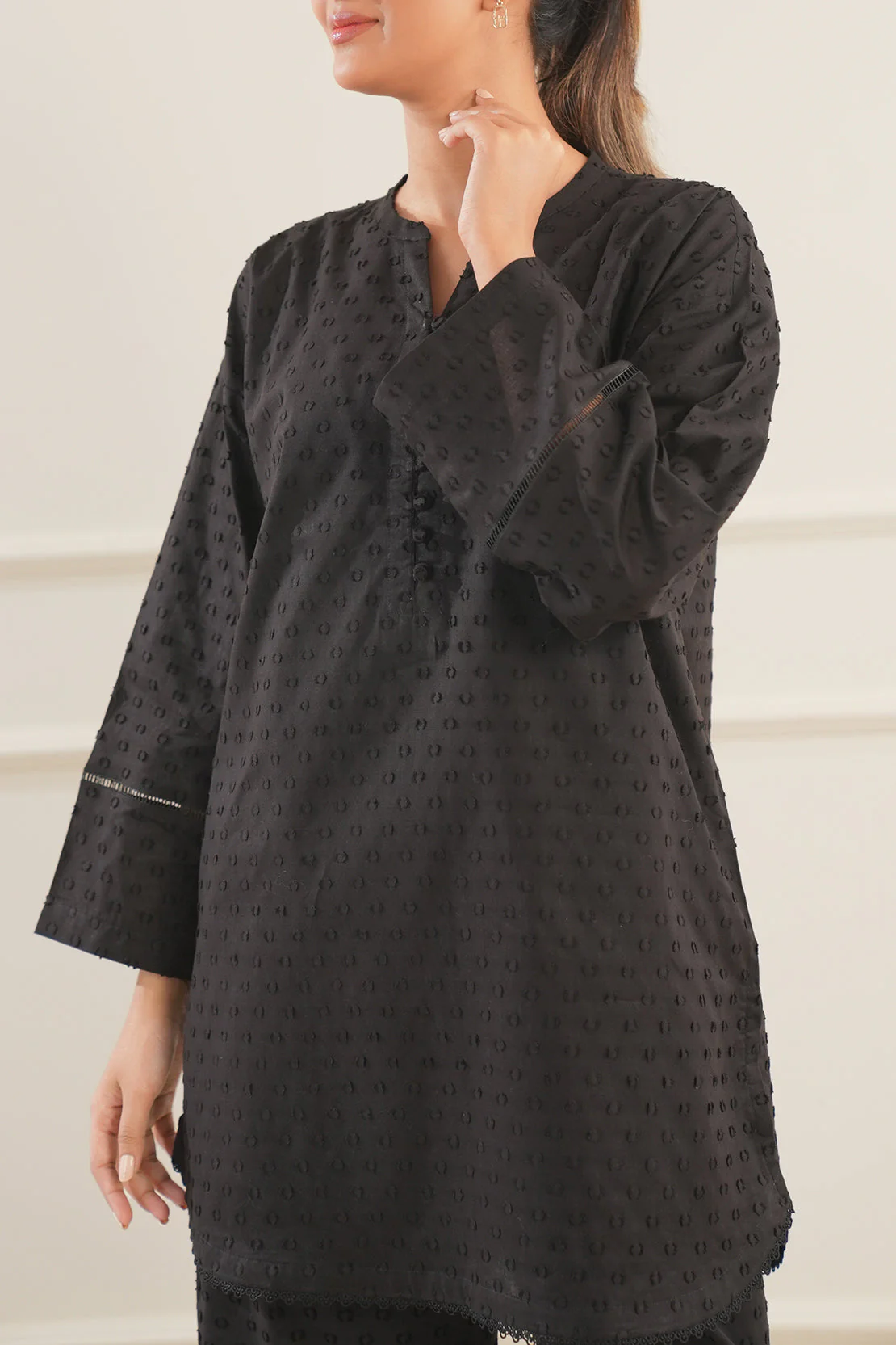 Solid Reverse Jacquard Stitched 2 Piece (Shirt/Trouser)