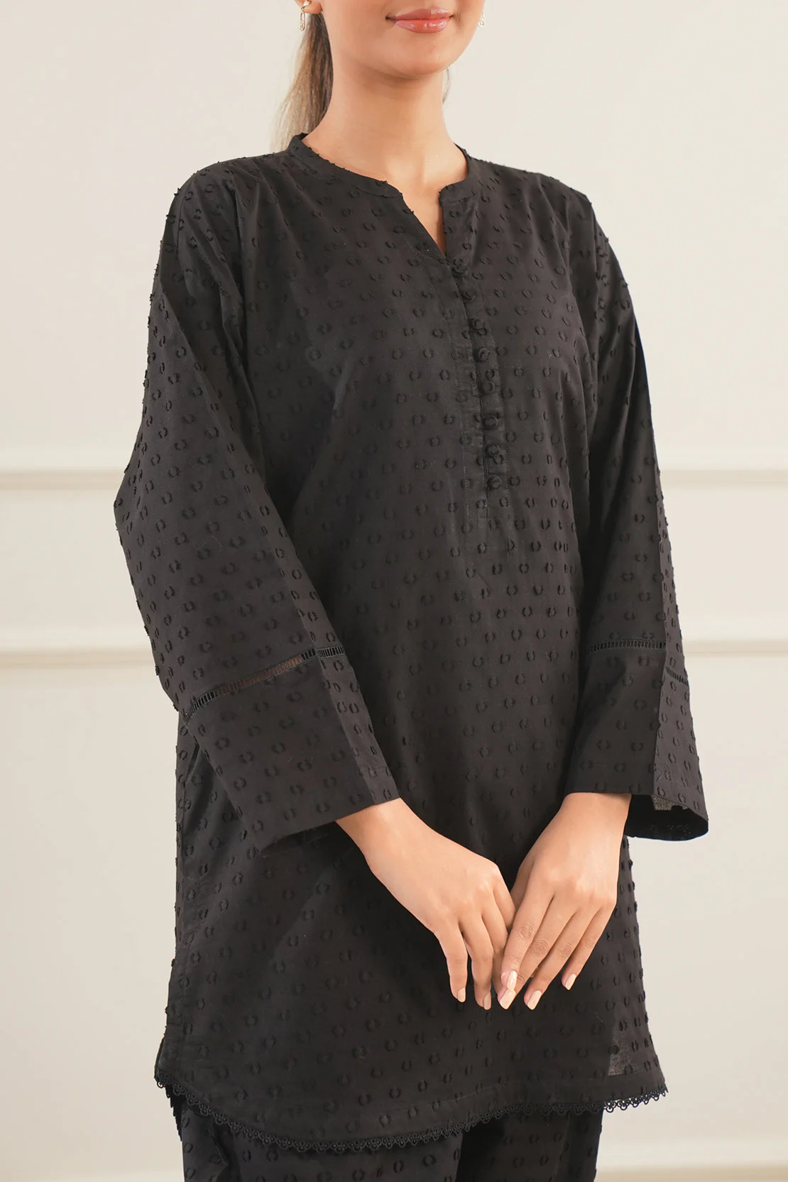 Solid Reverse Jacquard Stitched 2 Piece (Shirt/Trouser) - Image 6